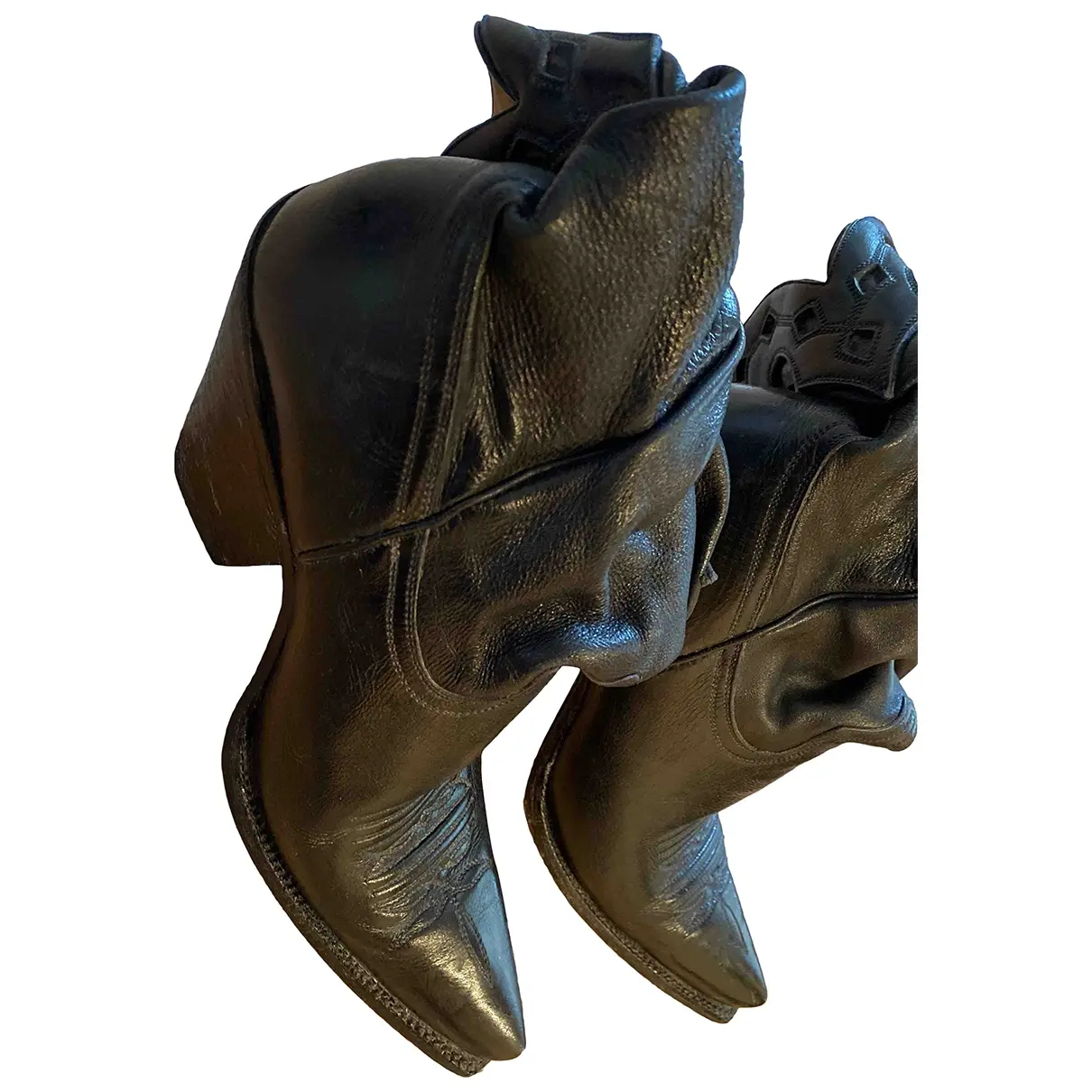 Jean Paul Gaultier Leather western boots for sale
