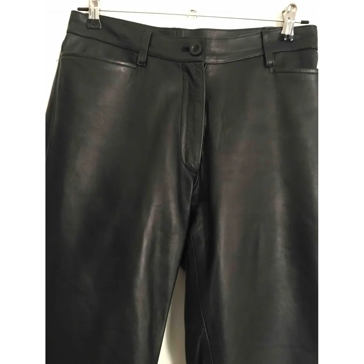 Leather straight pants Jigsaw