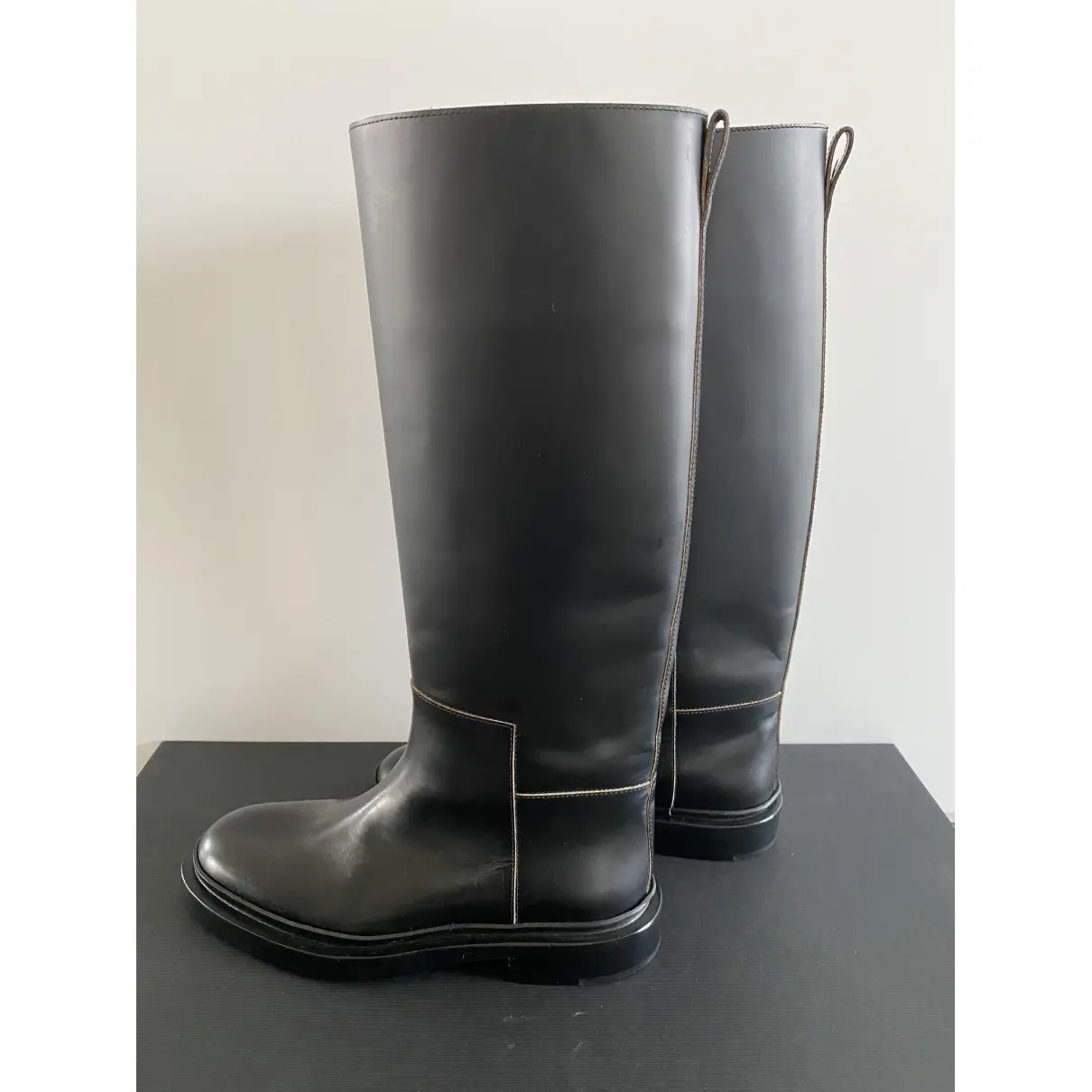 Buy Jil Sander Leather riding boots online