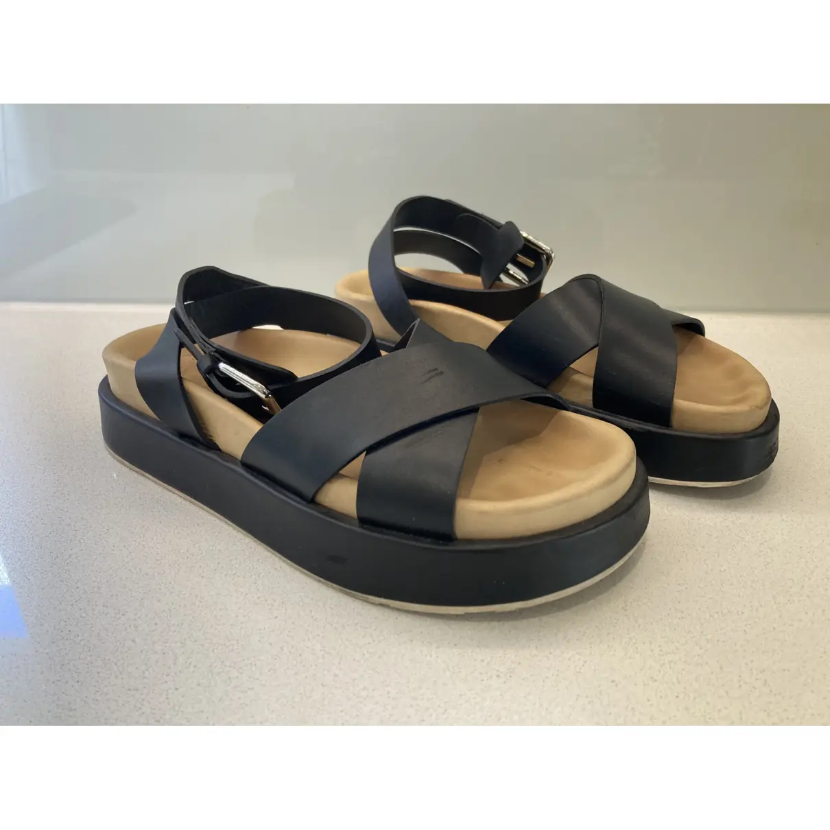 Buy Jil Sander Leather sandals online