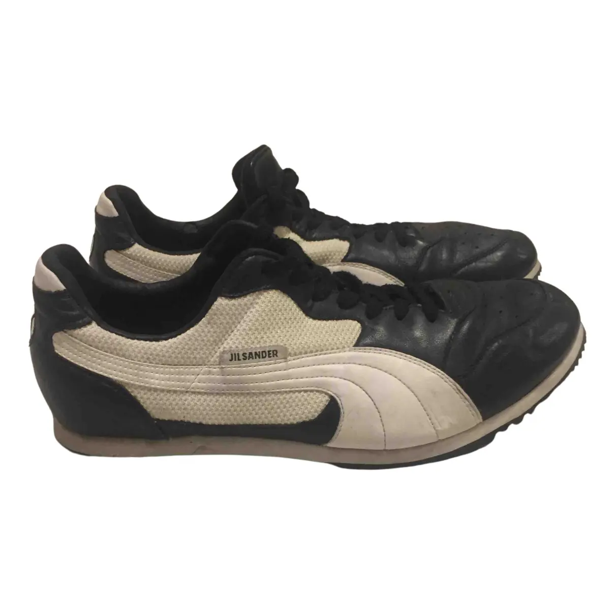 Leather low trainers Jil Sander