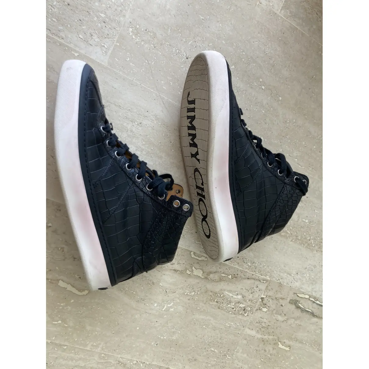 Buy Jimmy Choo Leather high trainers online