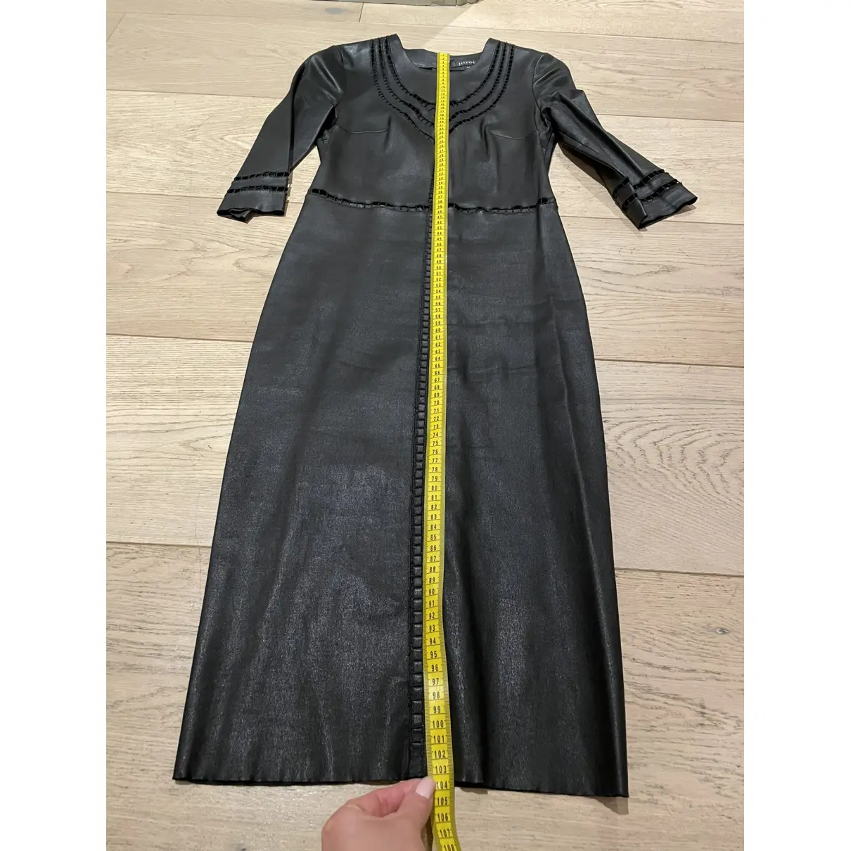 Leather mid-length dress Jitrois