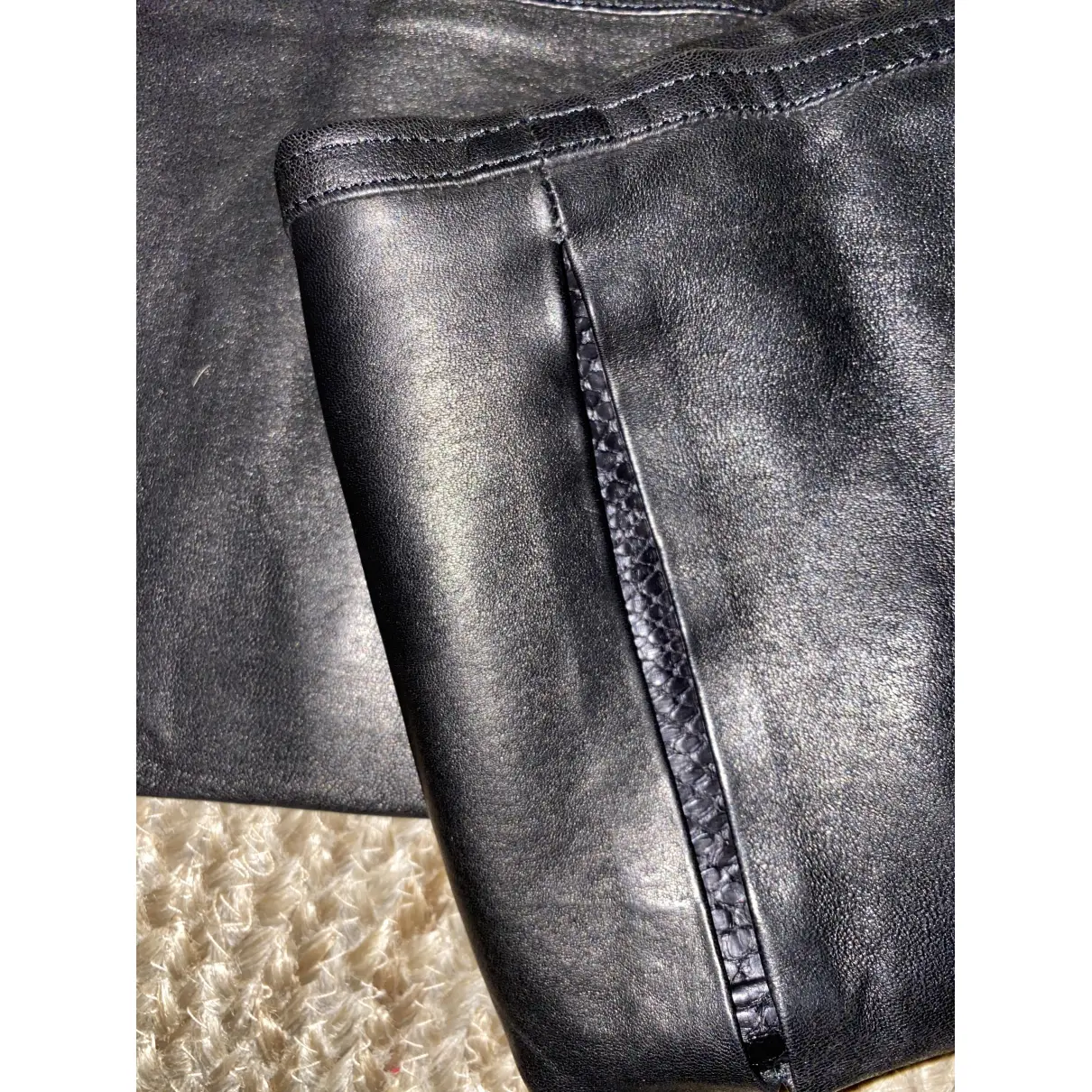 Leather slim pants Jitrois