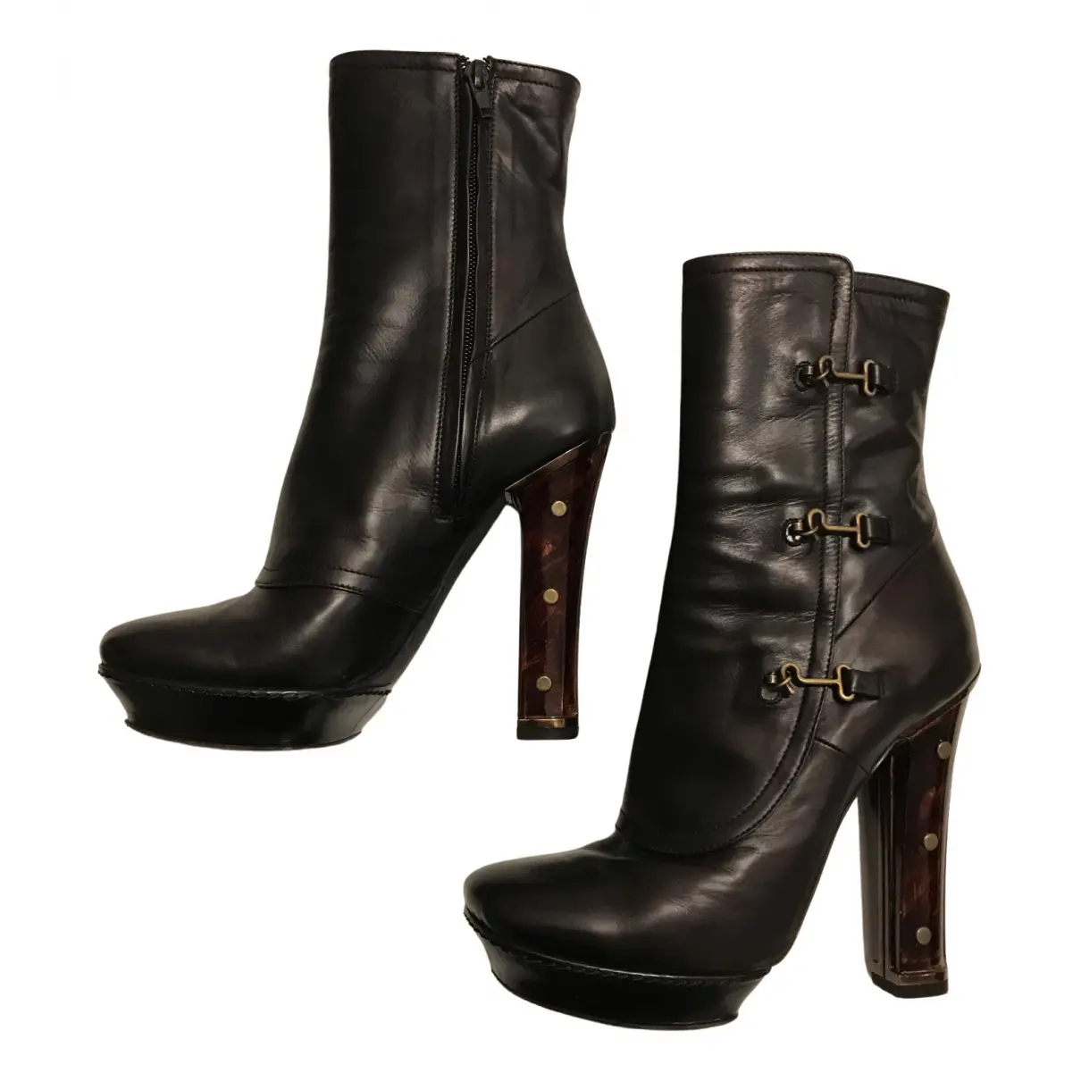 Leather ankle boots John Galliano
