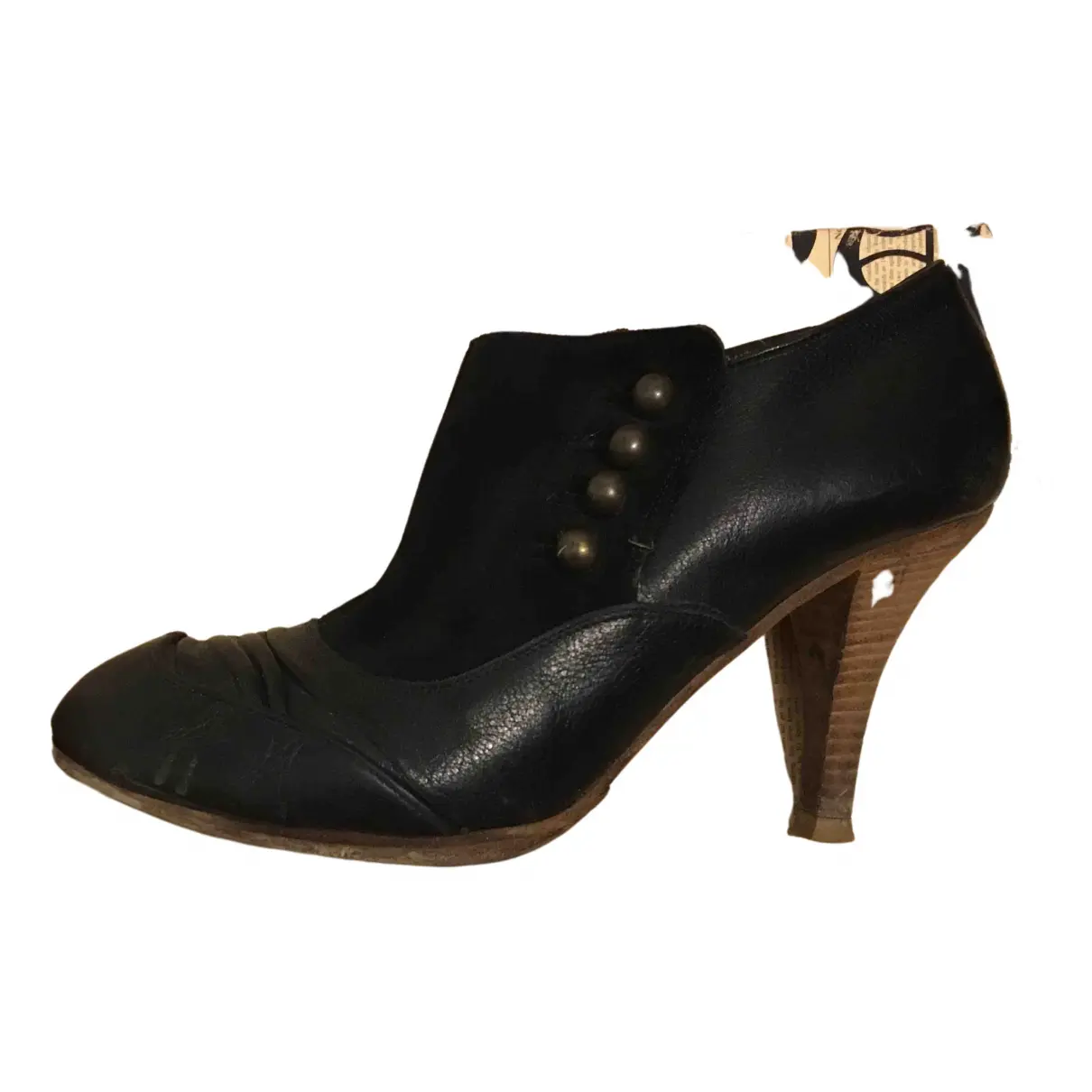 Leather ankle boots John Galliano - Vintage