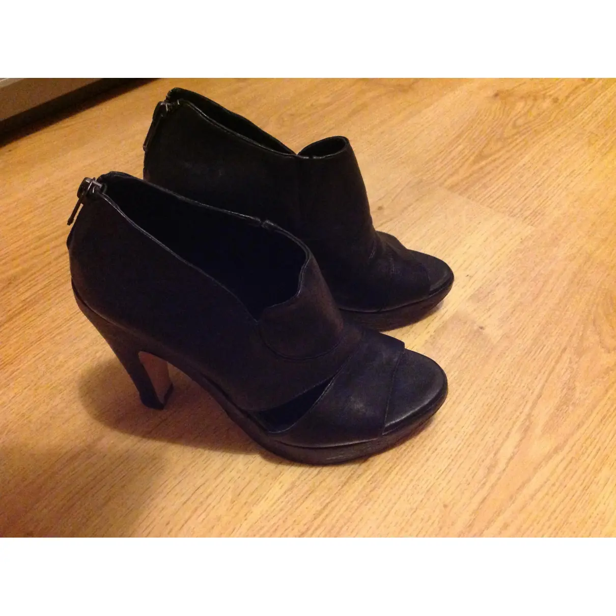 Joseph Leather open toe boots for sale