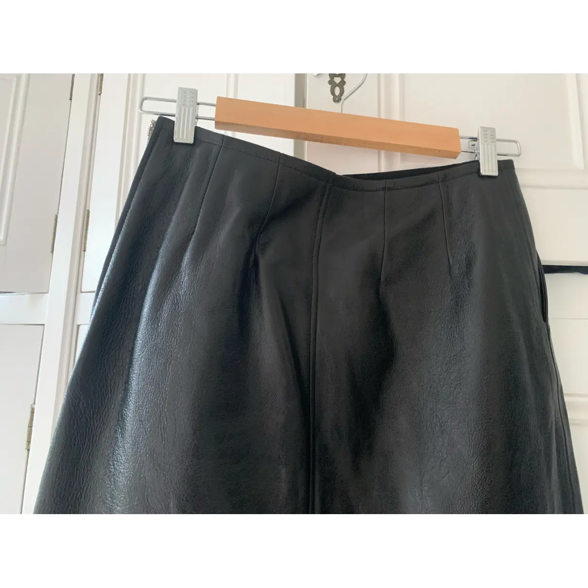 Buy Joseph Leather mid-length skirt online