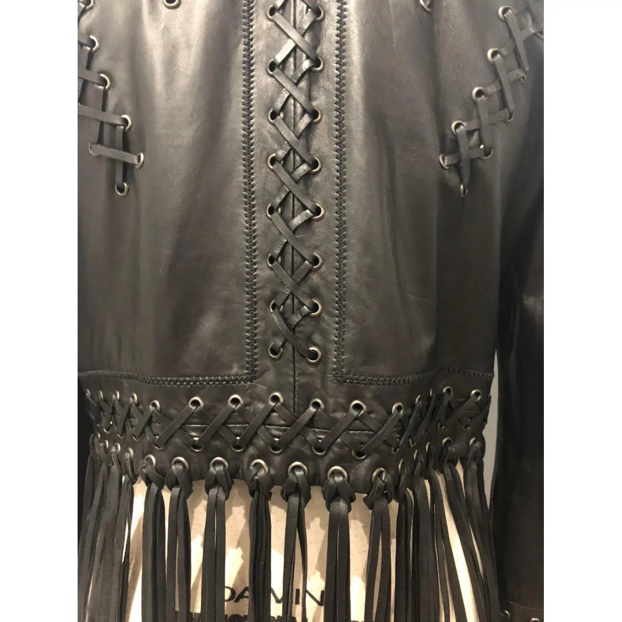 Leather biker jacket Just Cavalli - Vintage