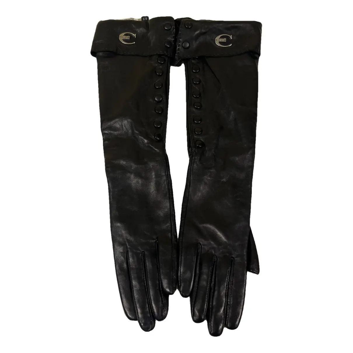 Leather long gloves