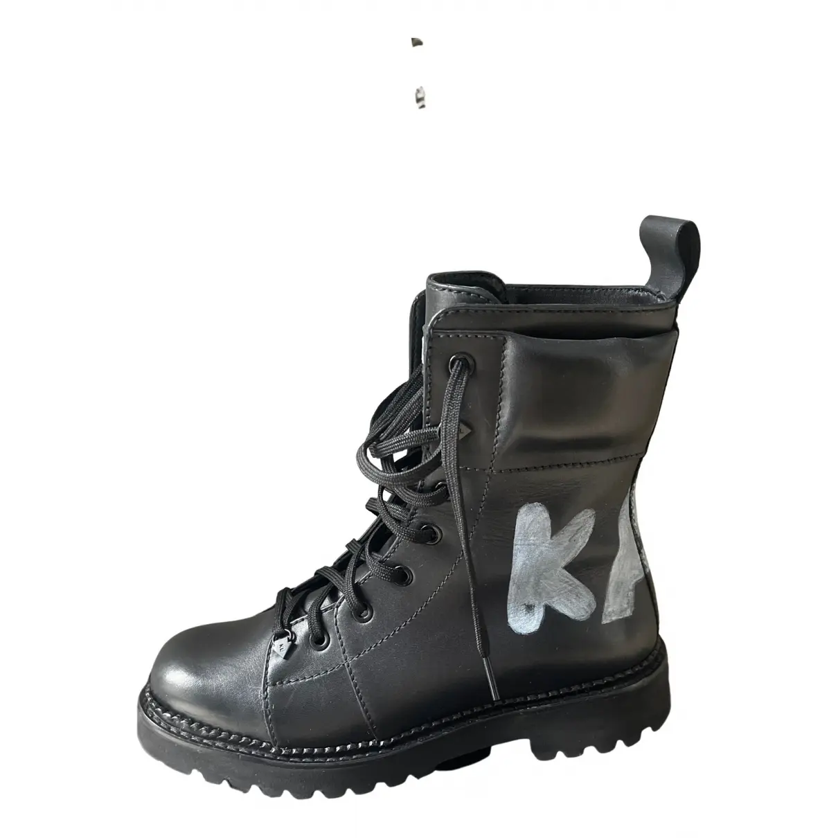 Leather lace up boots Karl Lagerfeld