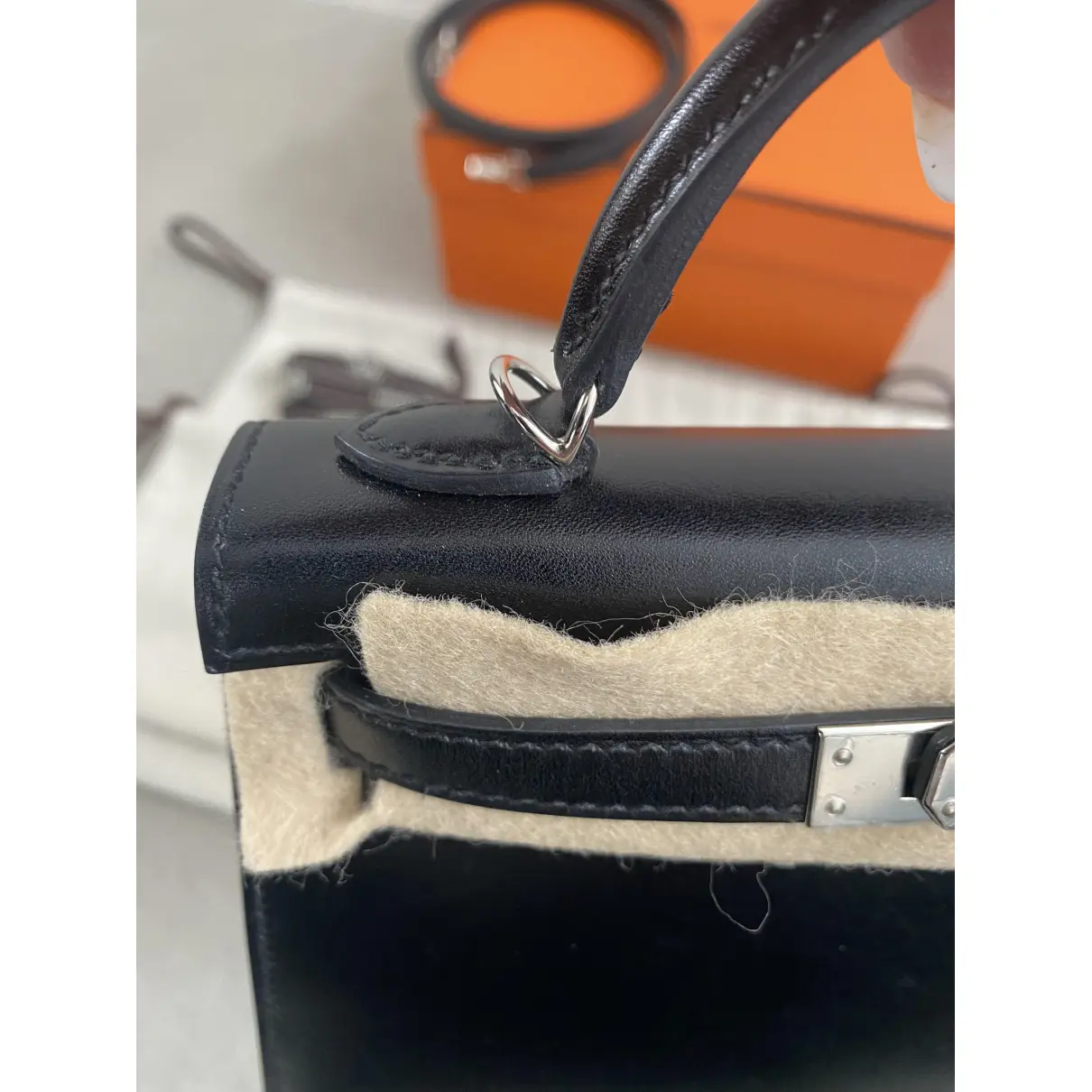 Kelly Mini leather handbag Hermès