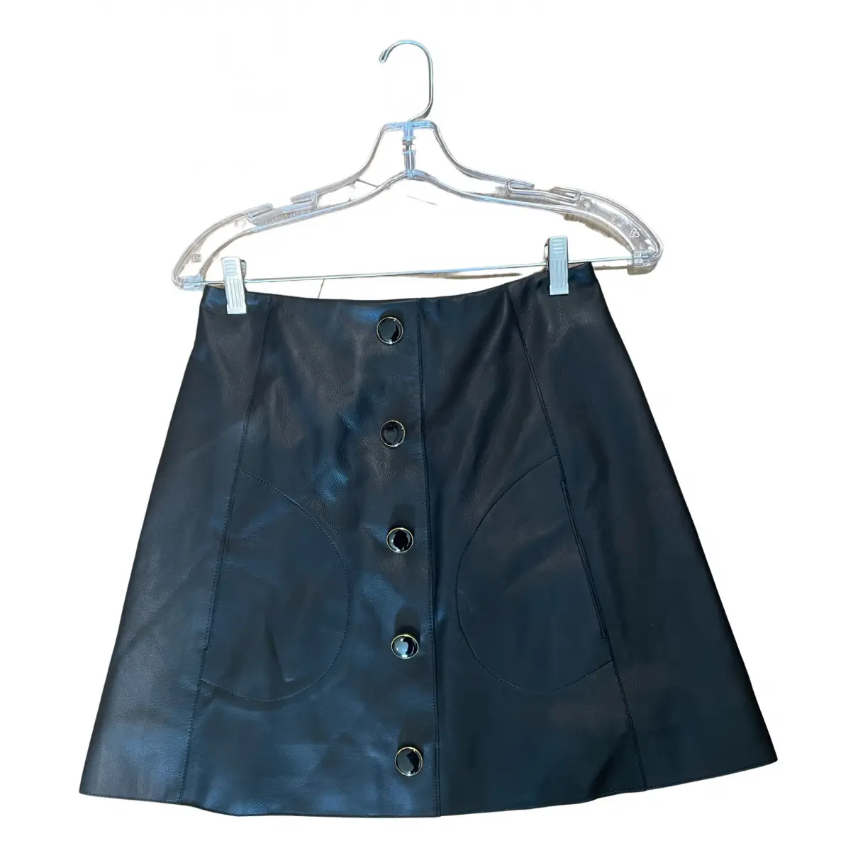 Leather mini skirt Khaite