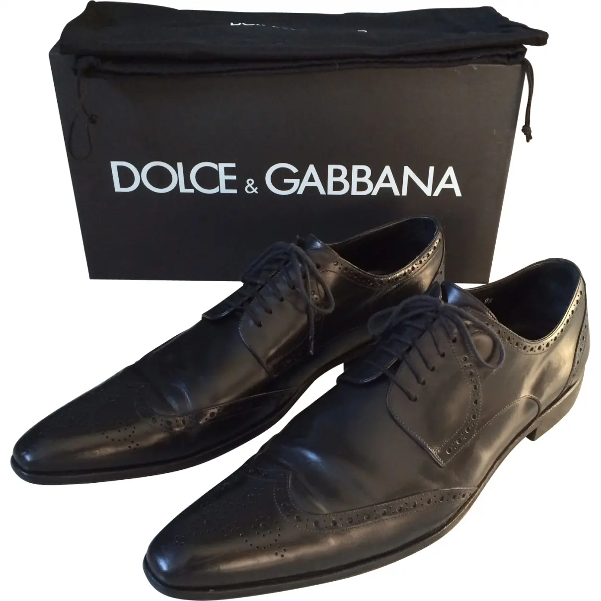 Black Leather Lace ups Dolce & Gabbana