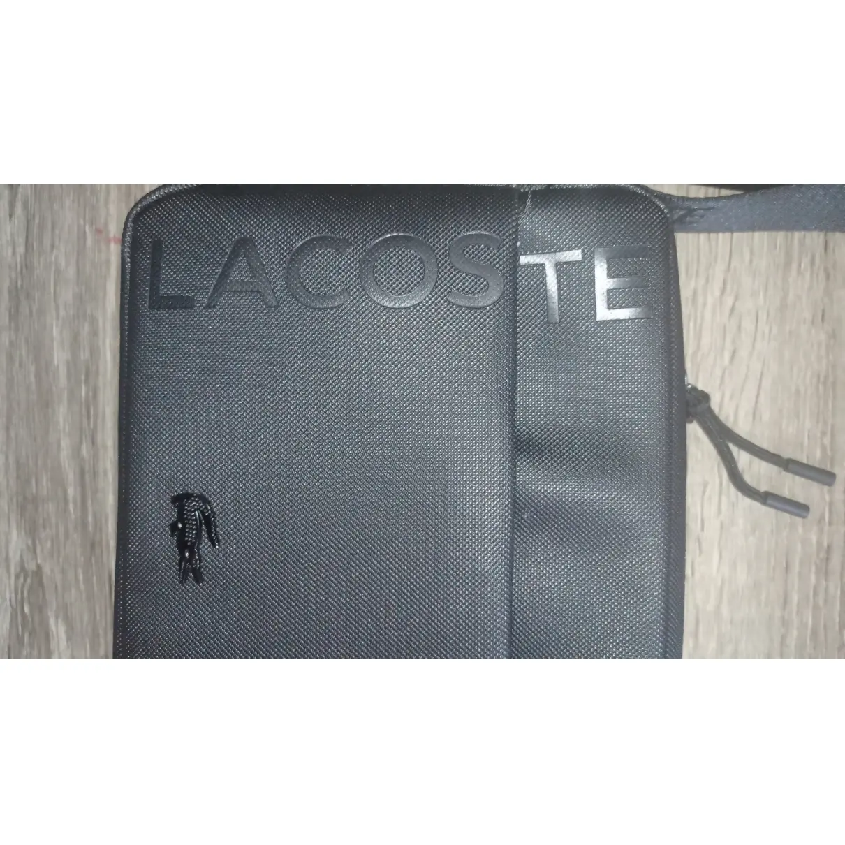 Leather bag Lacoste