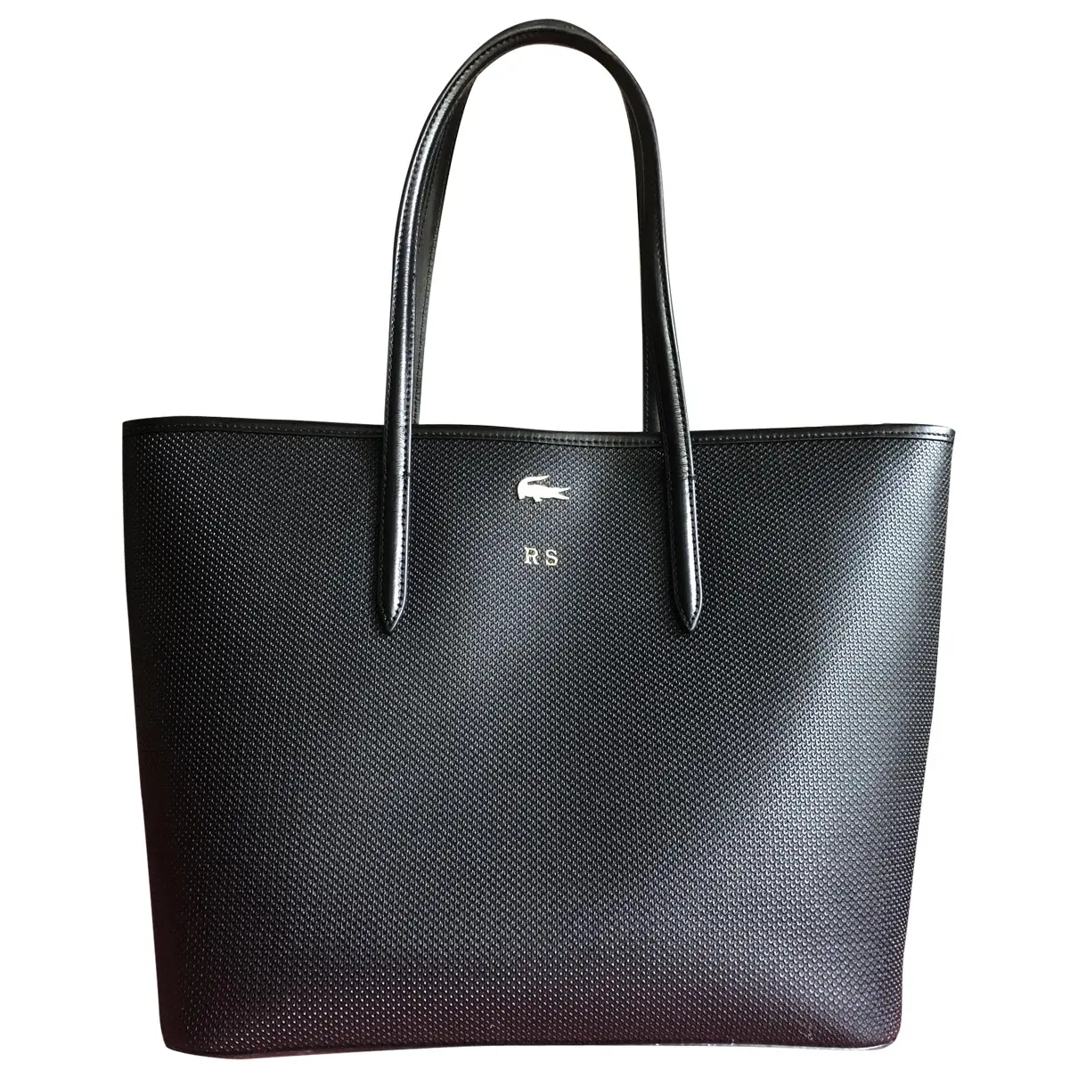 Leather tote Lacoste