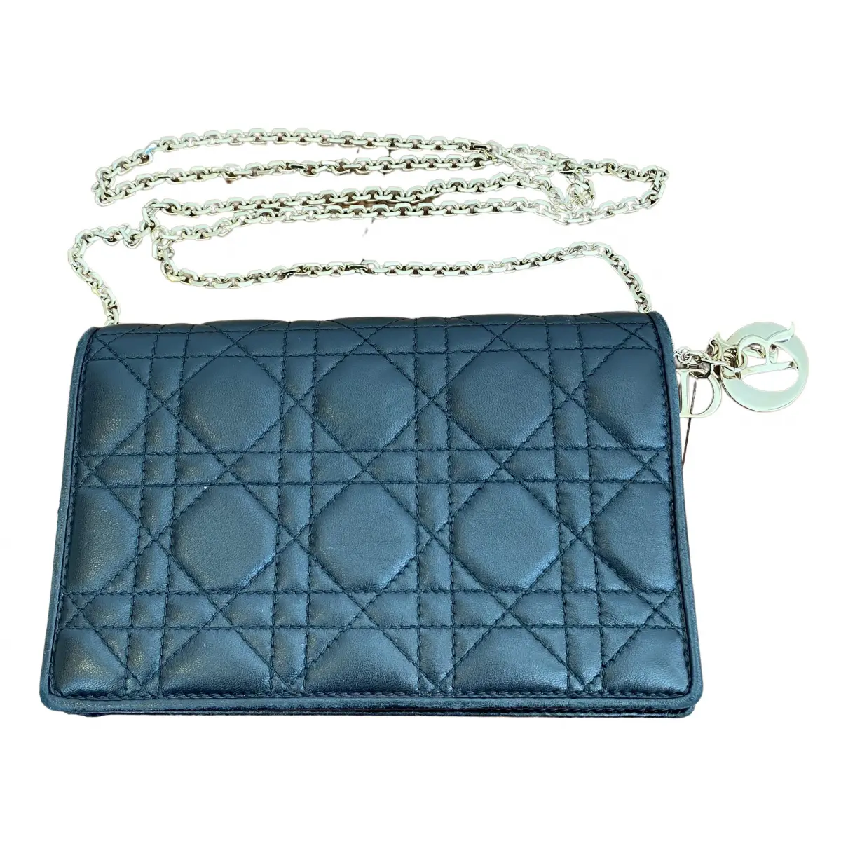 Lady Dior Wallet On Chain leather crossbody bag Dior - Vintage