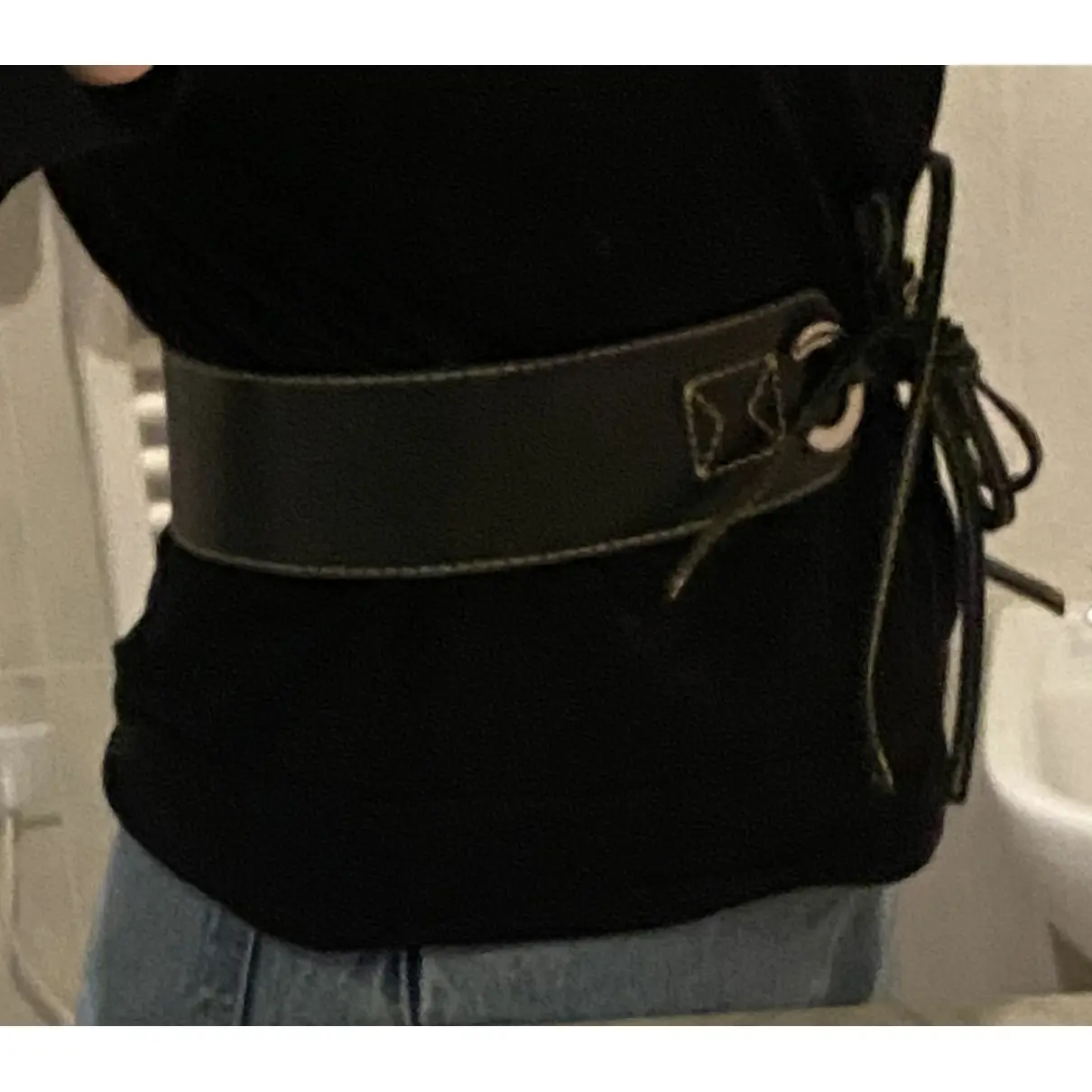 Leather belt Lancel