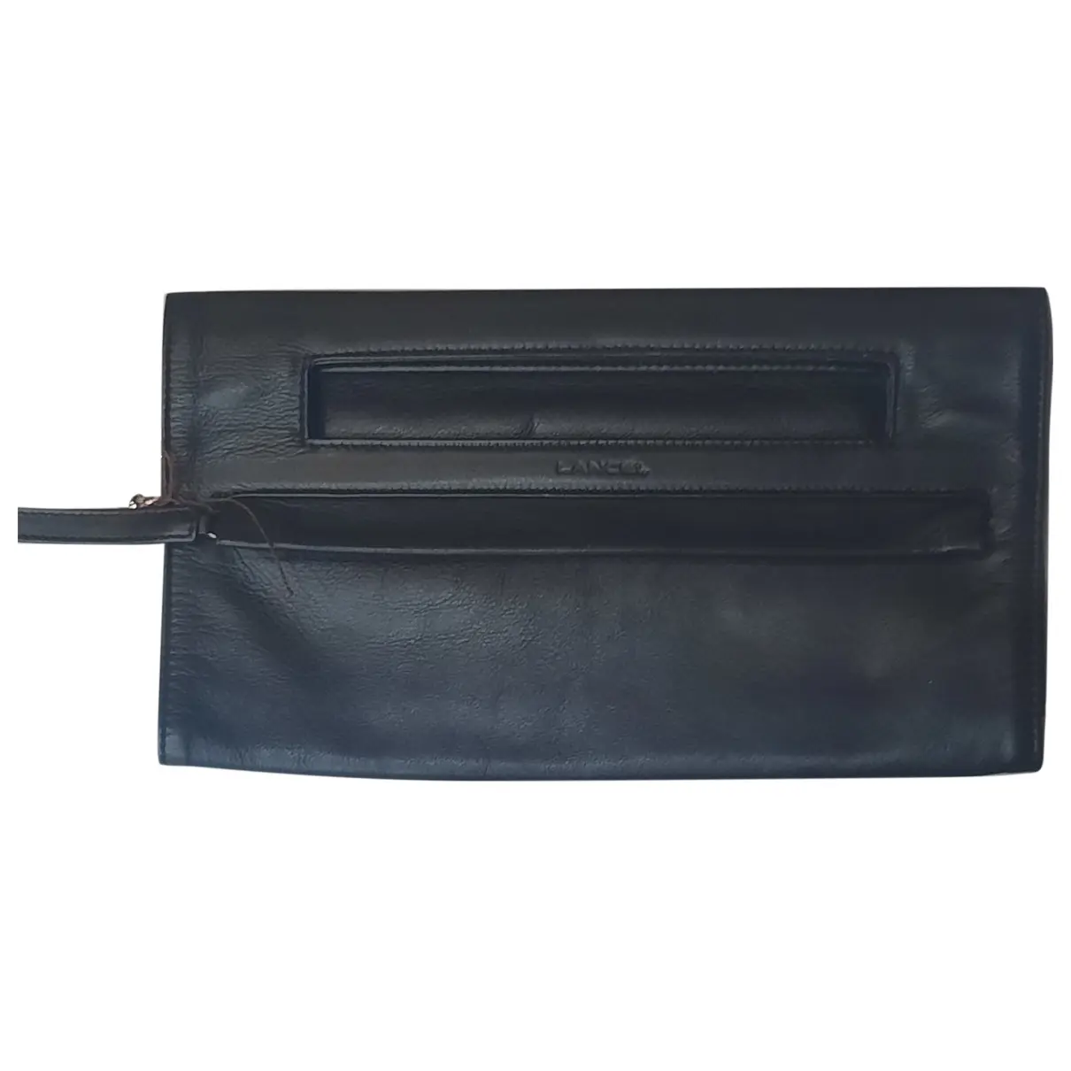 Leather clutch bag Lancel