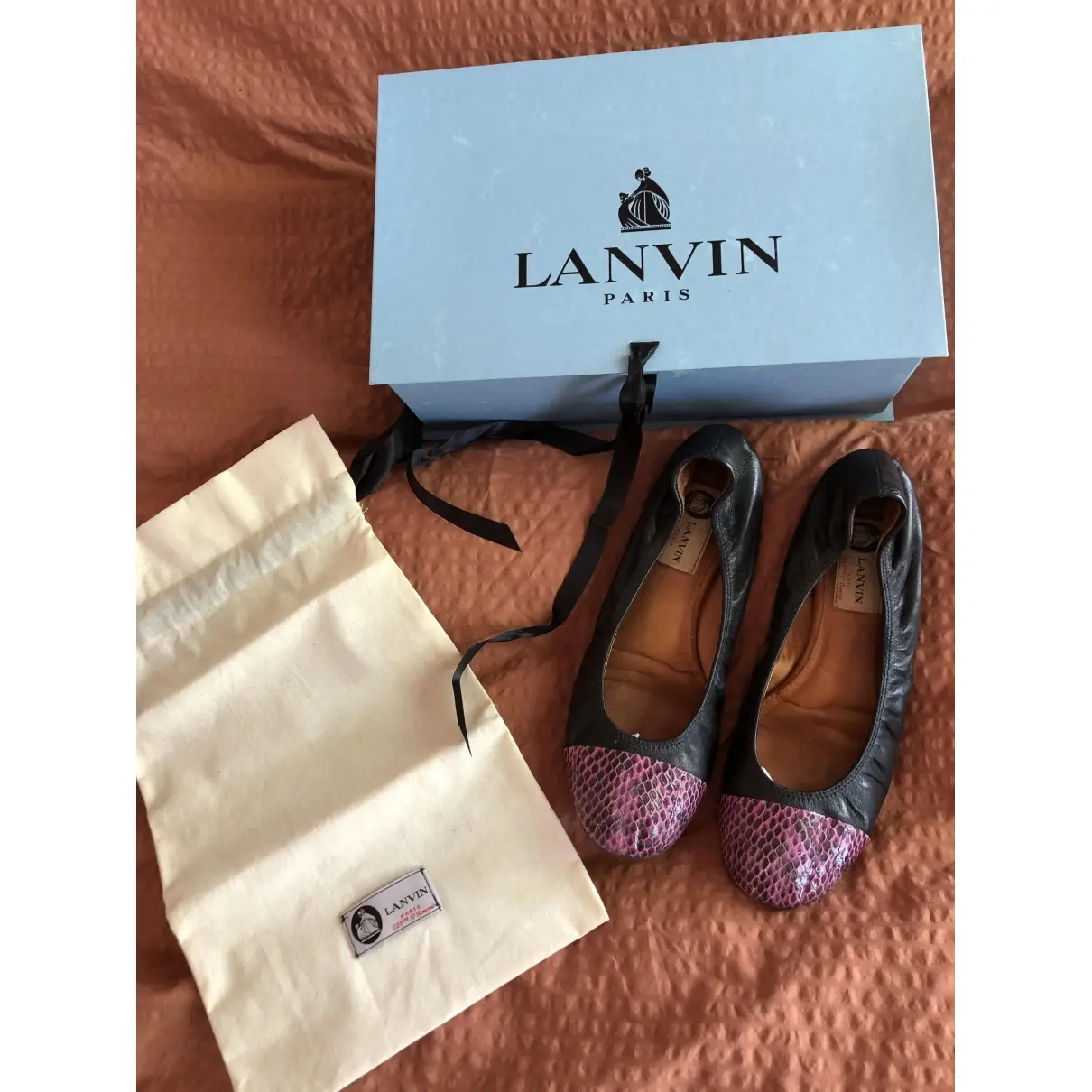 Leather ballet flats Lanvin
