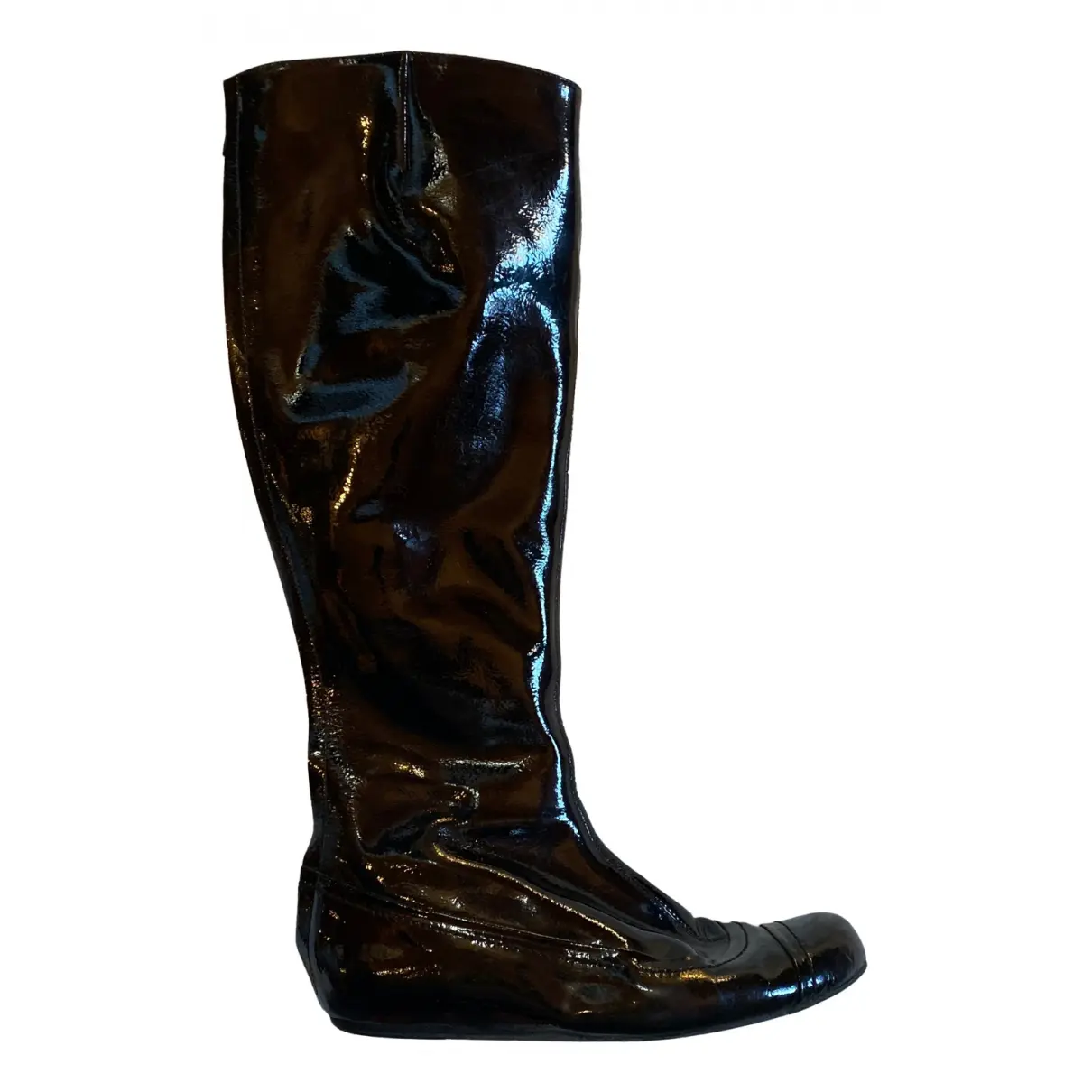 Leather wellington boots Lanvin - Vintage