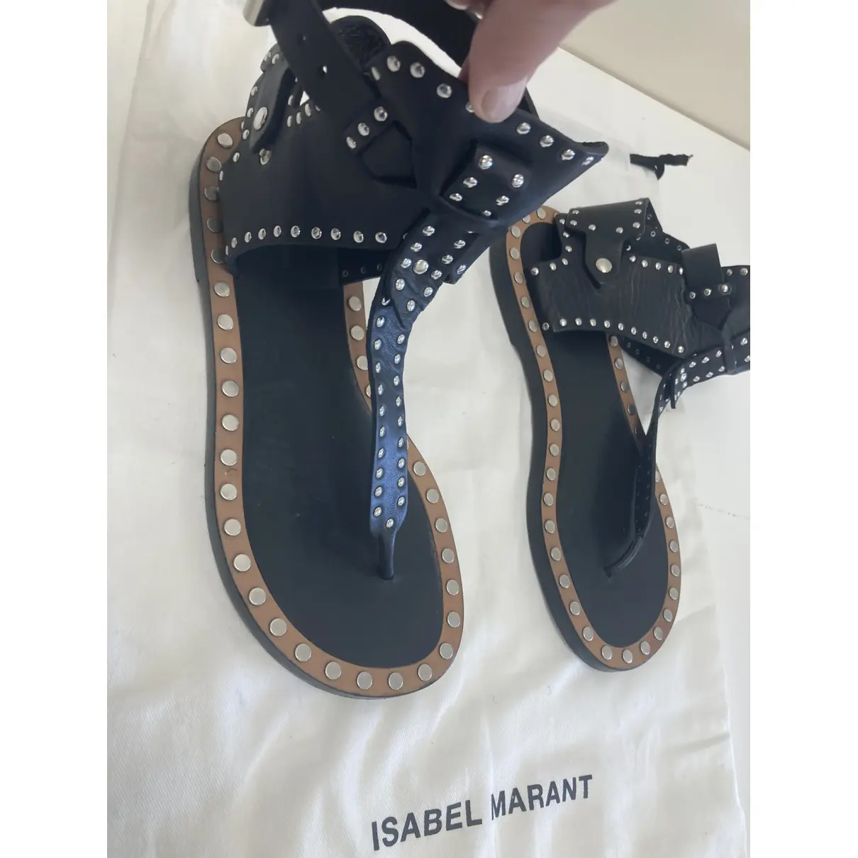 Buy Isabel Marant Lapsy leather sandal online
