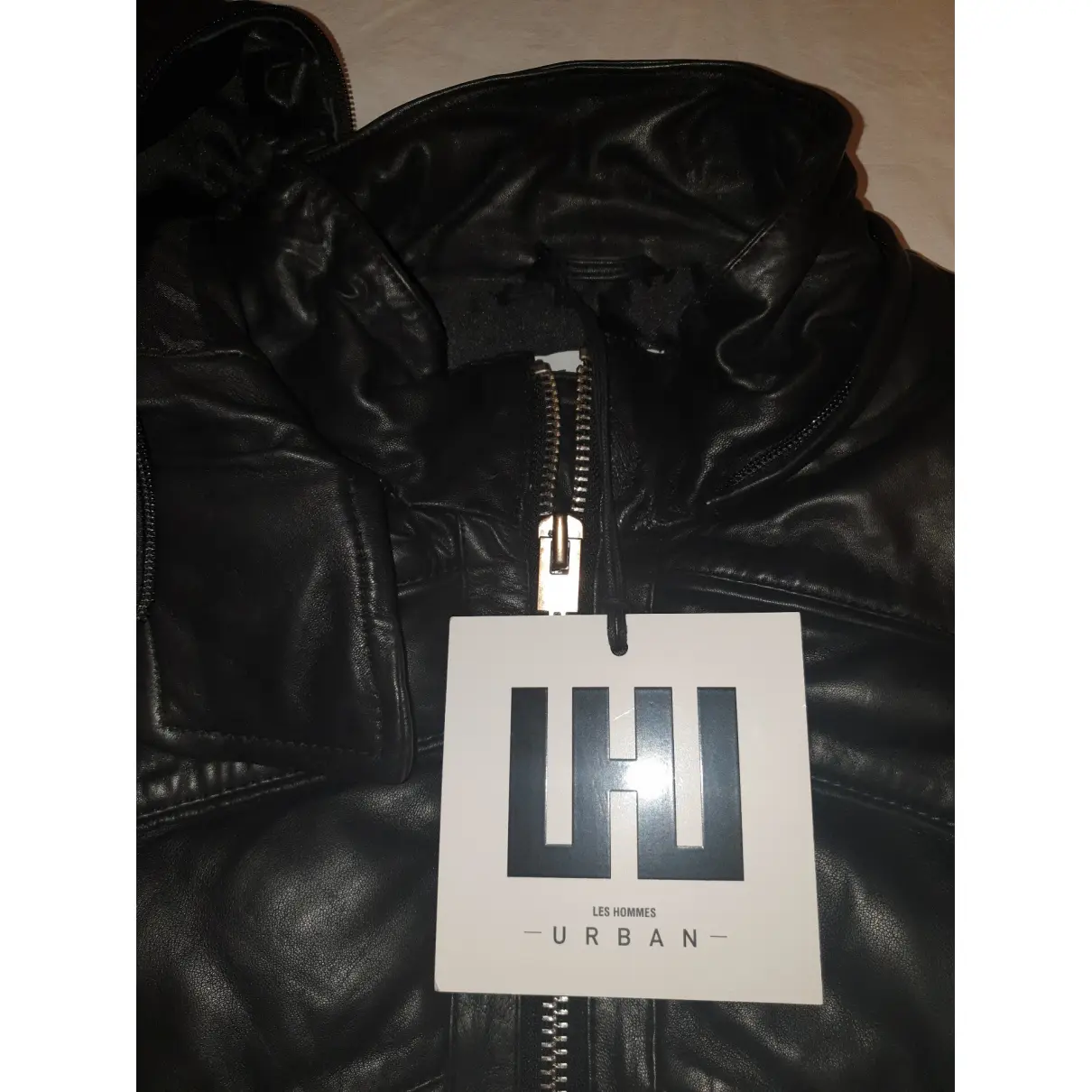 Leather jacket Les Hommes