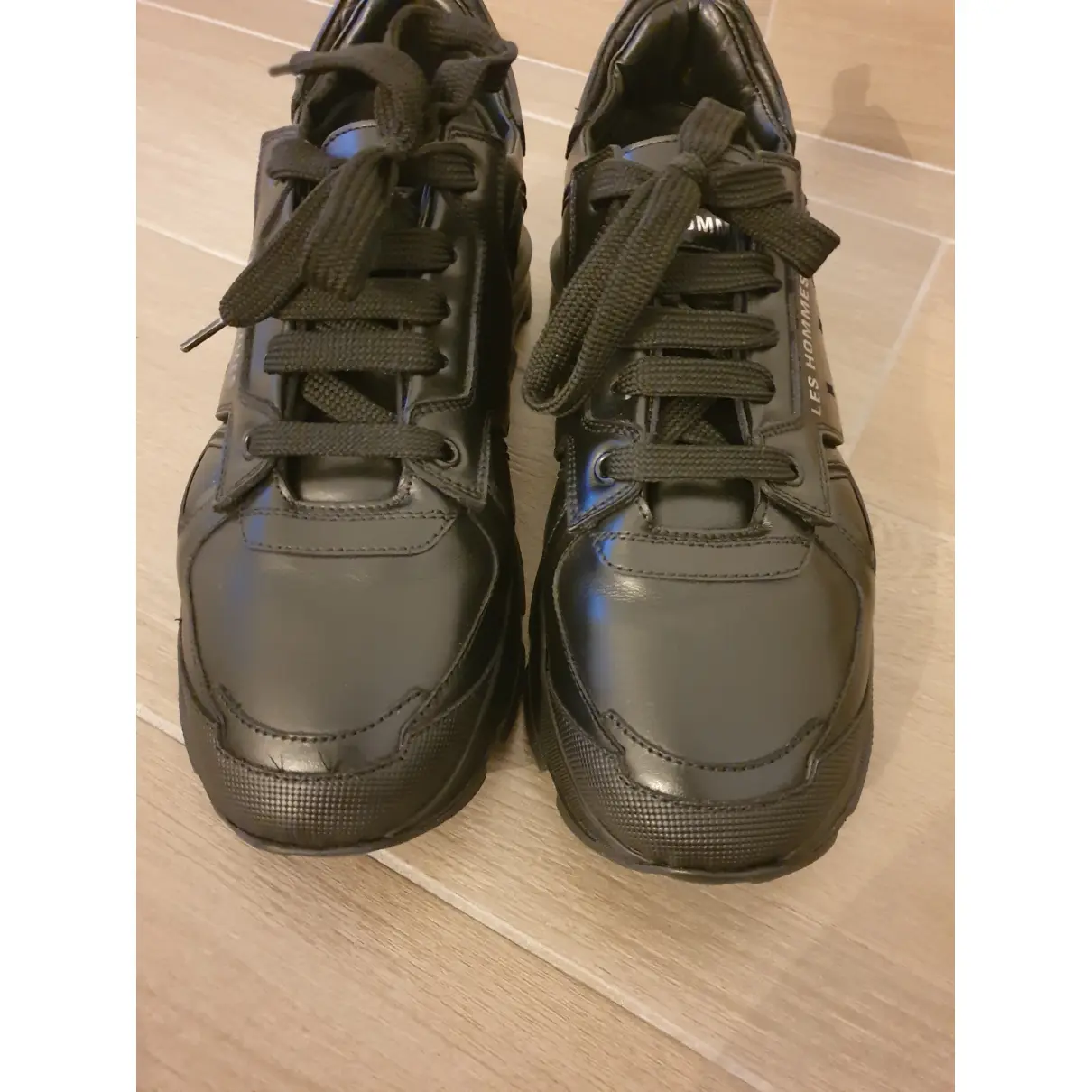 Leather low trainers Les Hommes
