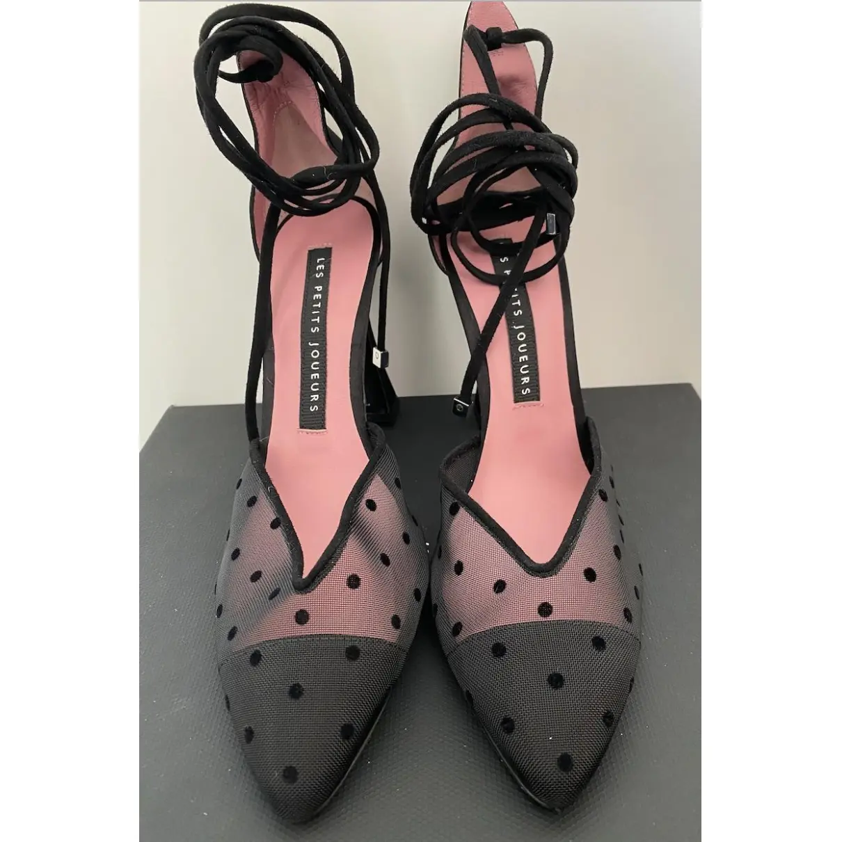 Les Petits Joueurs Leather heels for sale