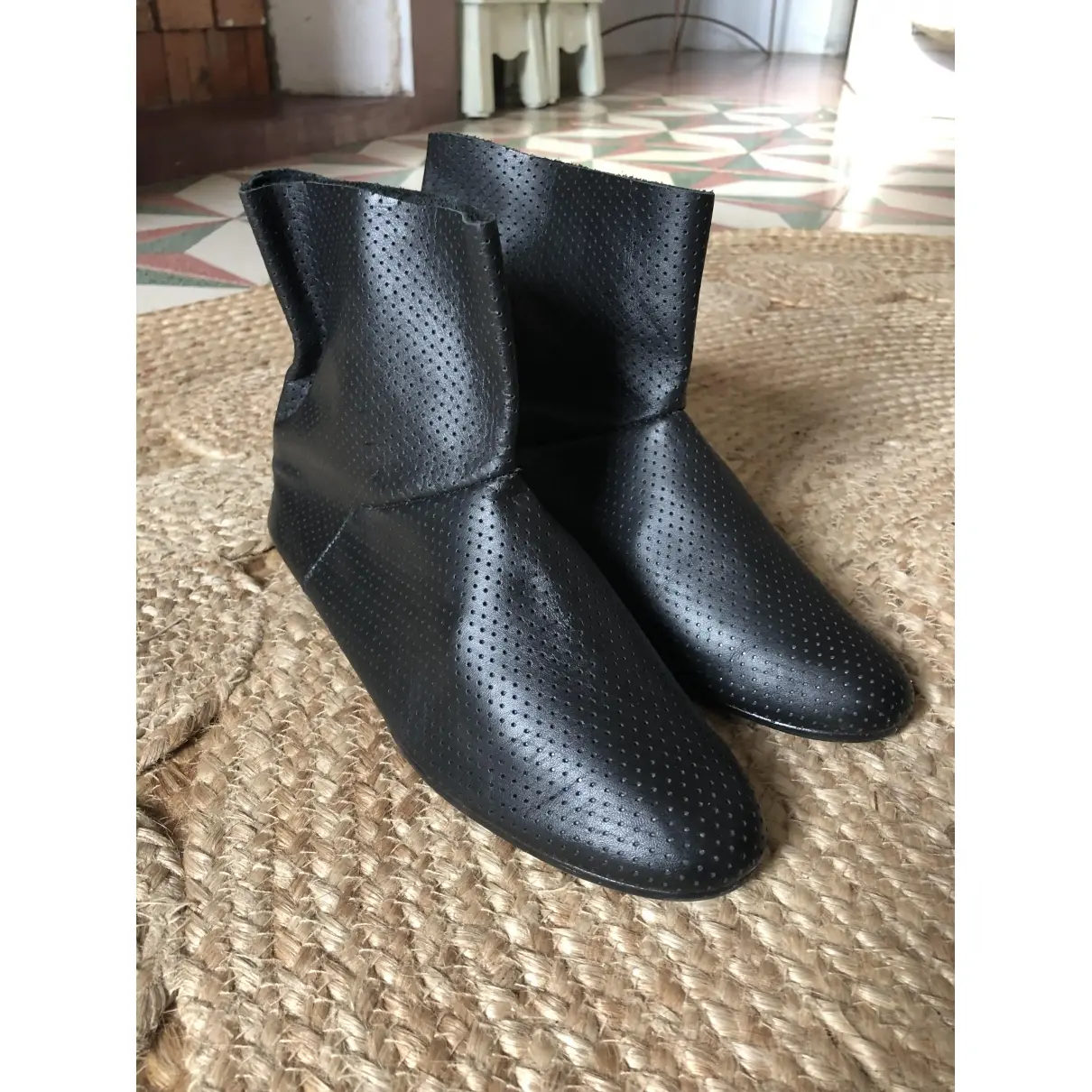 Les Prairies De Paris Leather ankle boots for sale