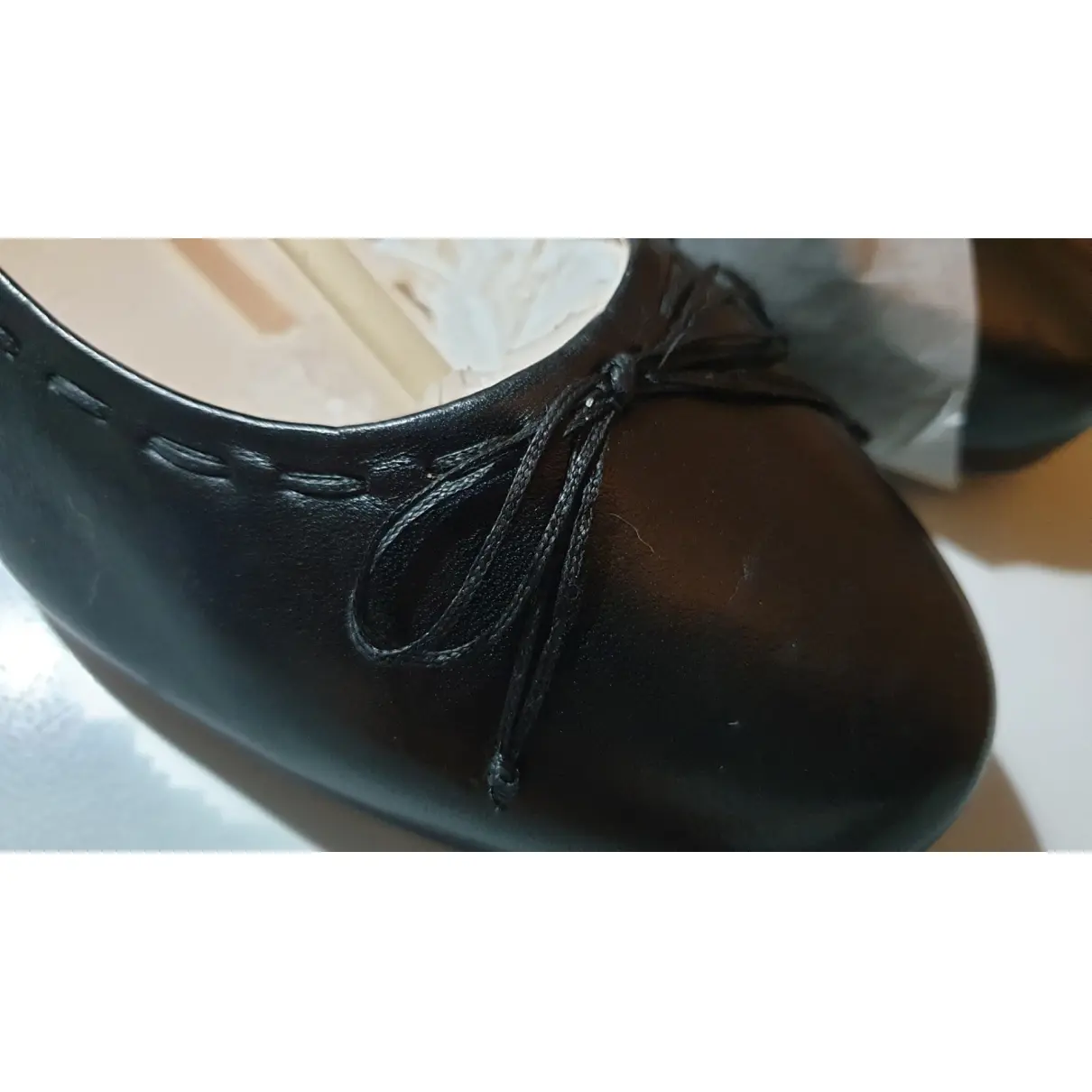 Lightning leather heels Prada