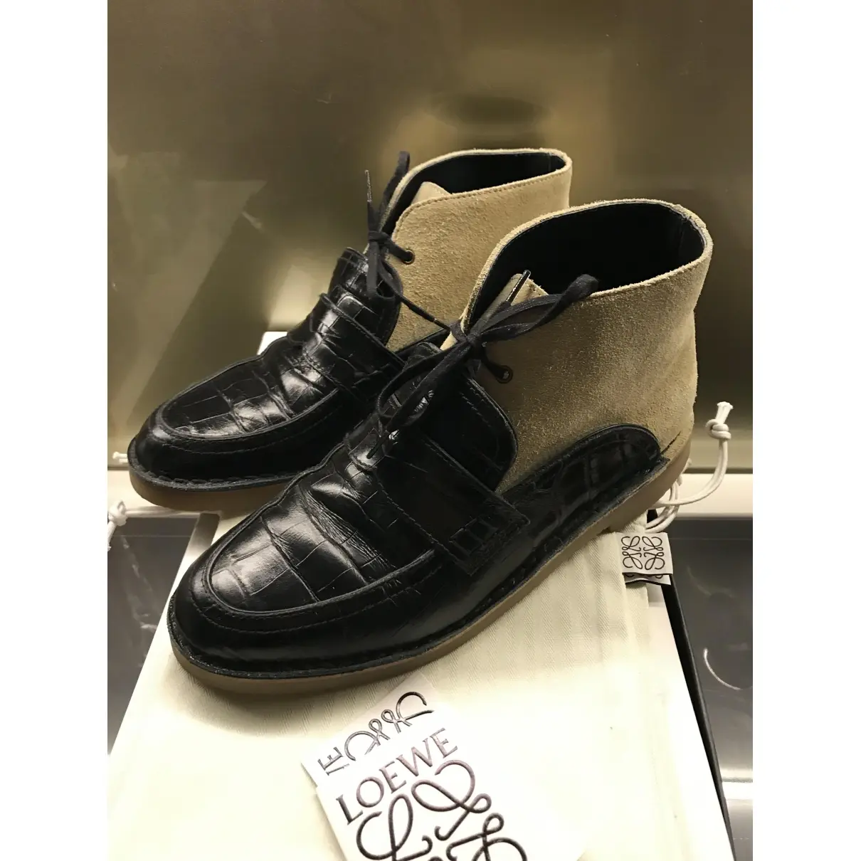 Buy Loewe Leather lace up boots online