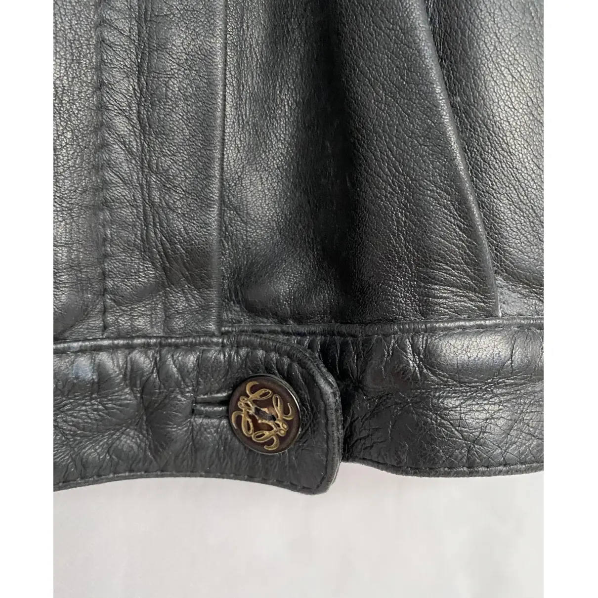 Leather short vest Loewe - Vintage