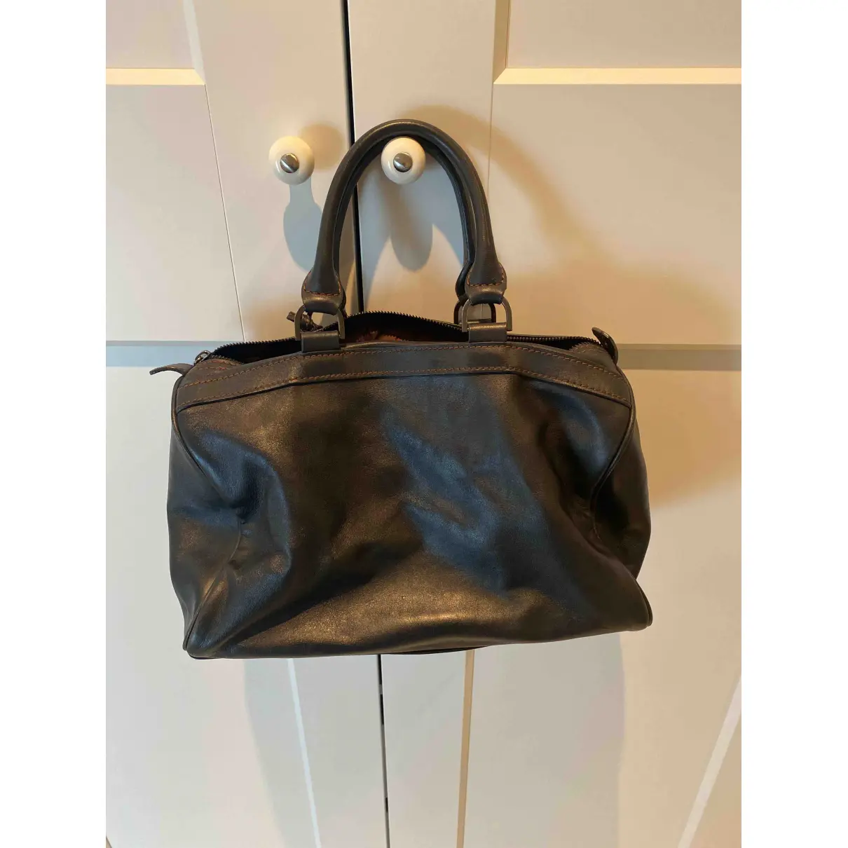 Buy Longchamp Leather bowling bag online