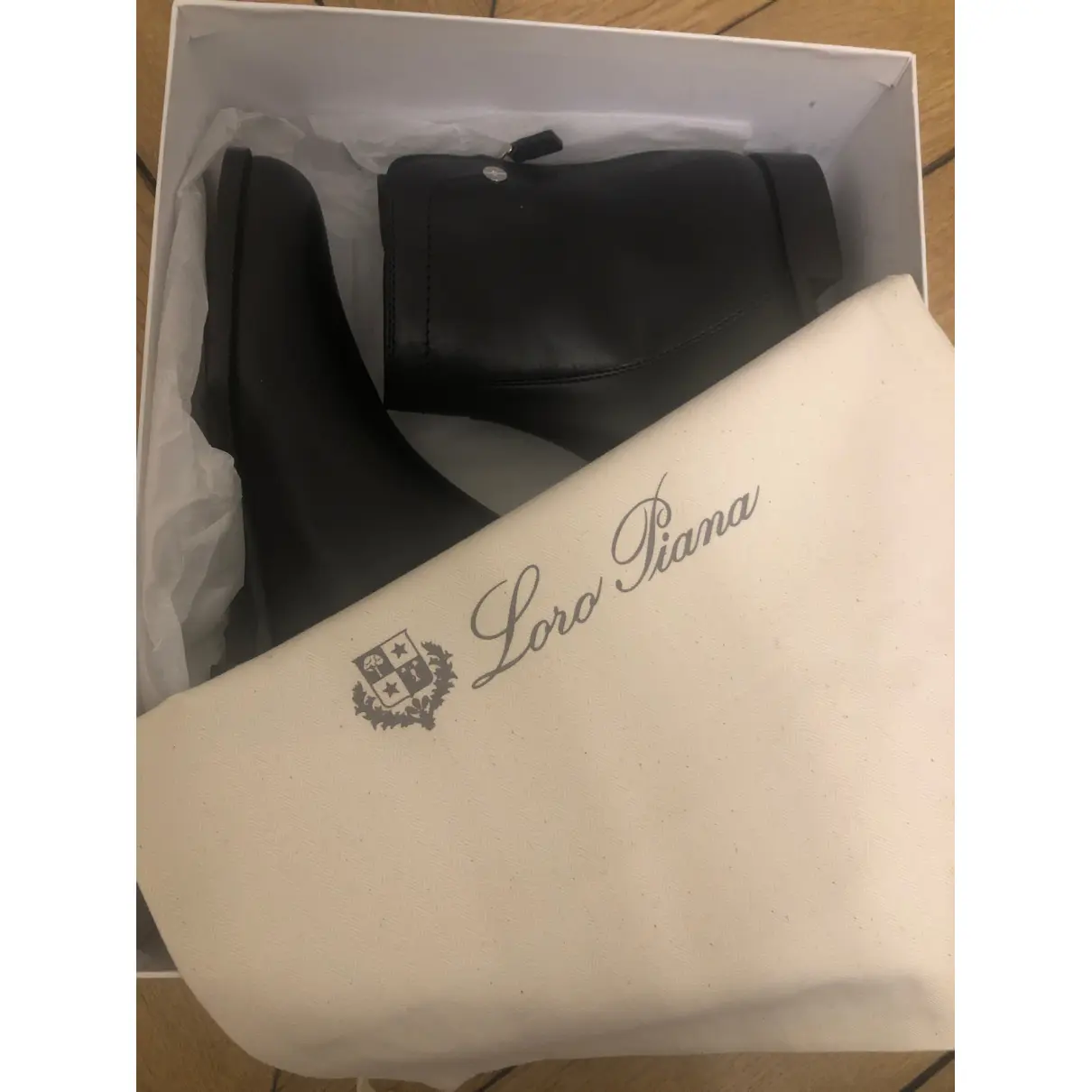 Buy Loro Piana Leather ankle boots online