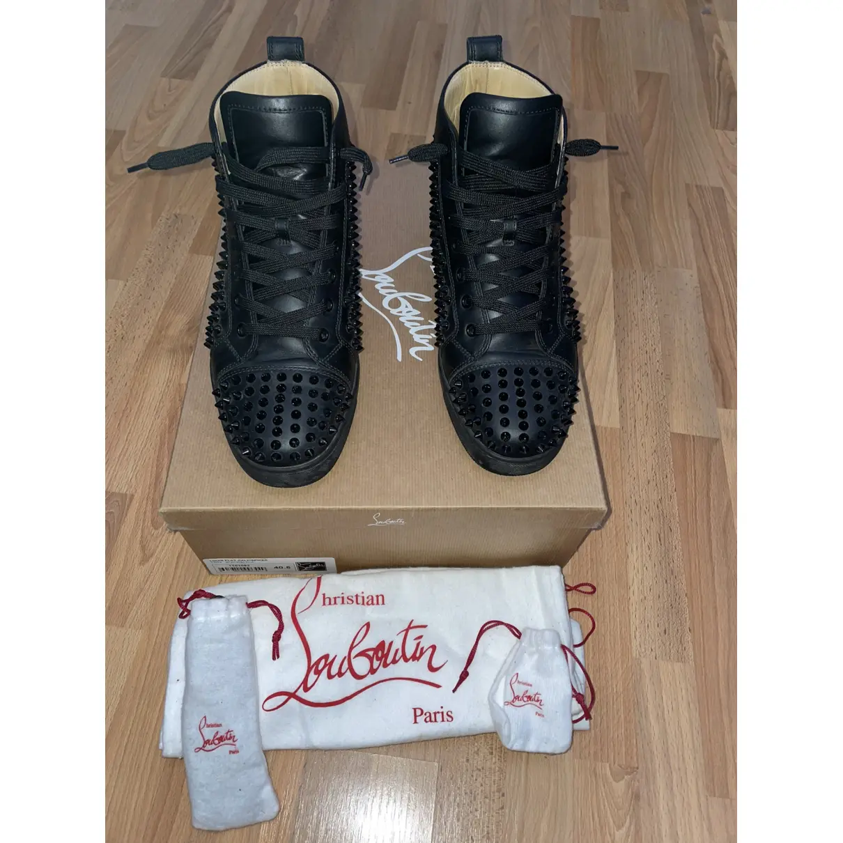 Buy Christian Louboutin Louis leather high trainers online