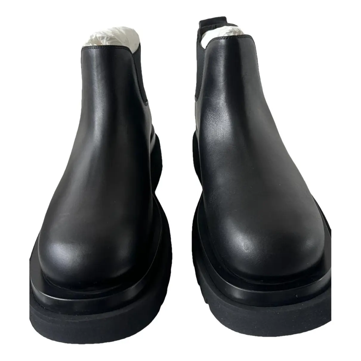 Lug leather boots
