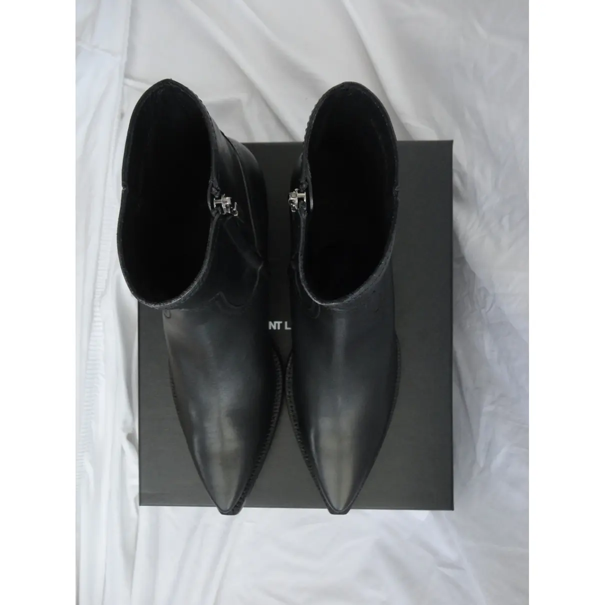 Buy Saint Laurent Lukas leather boots online