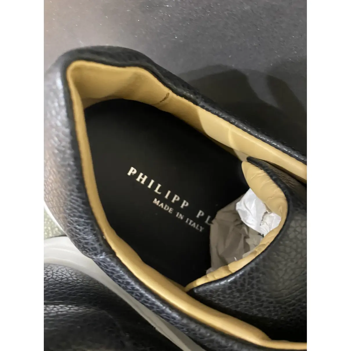 Luxury leather low trainers Philipp Plein
