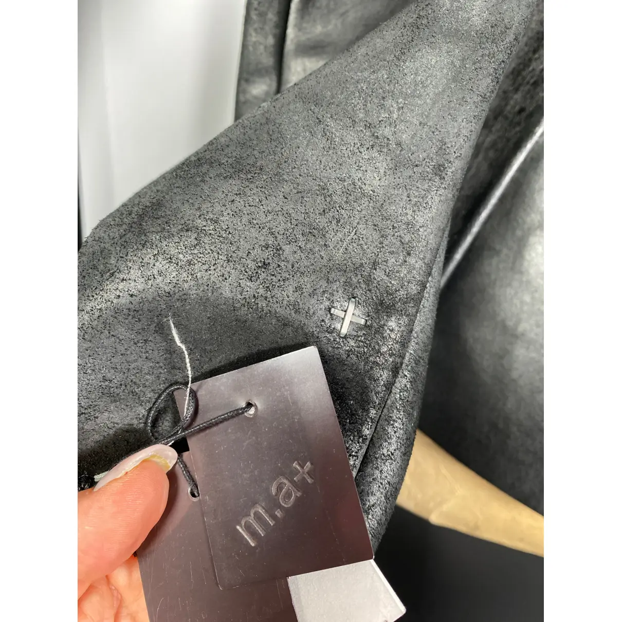 Leather short vest MA+