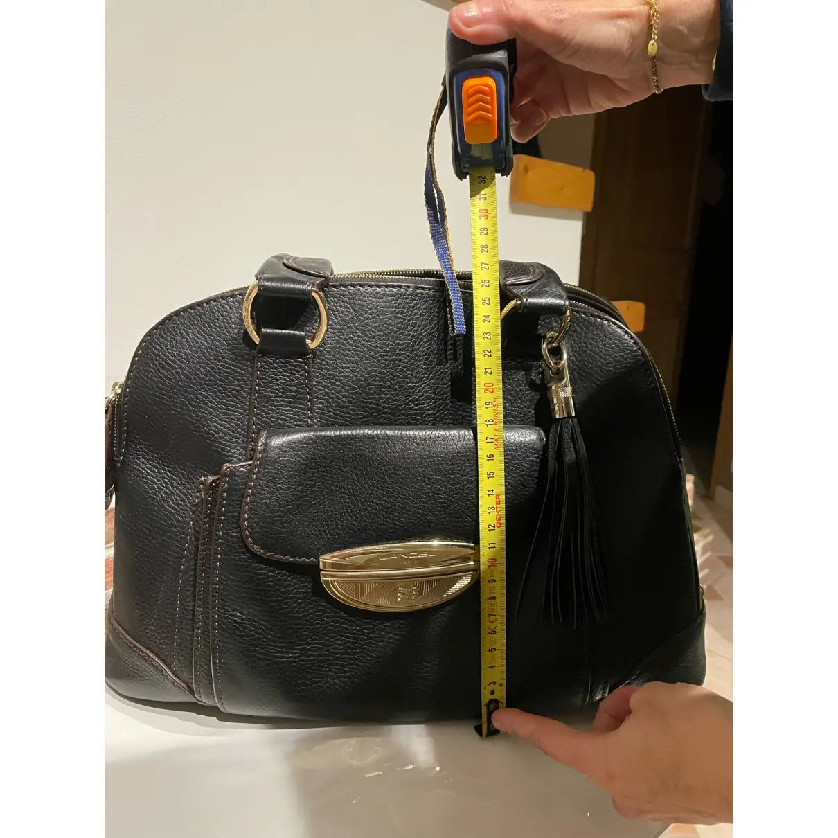 Mademoiselle Adjani leather handbag Lancel