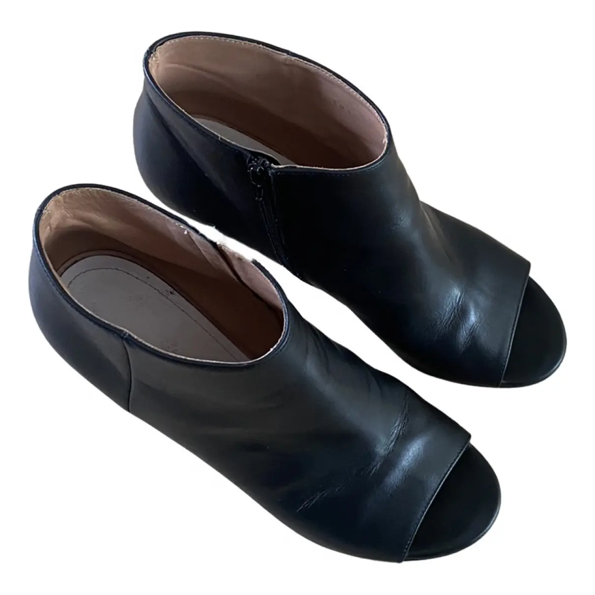 Leather open toe boots Maison Martin Margiela