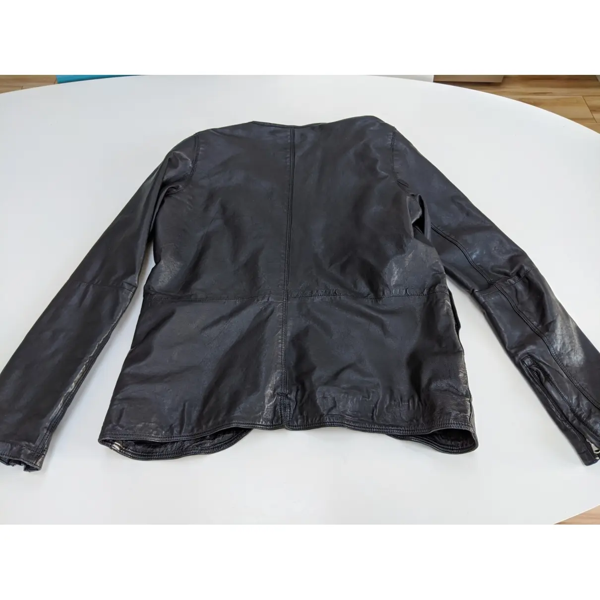Maison Scotch Leather biker jacket for sale
