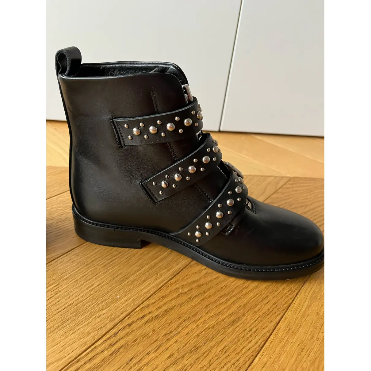 Leather ankle boots Maje