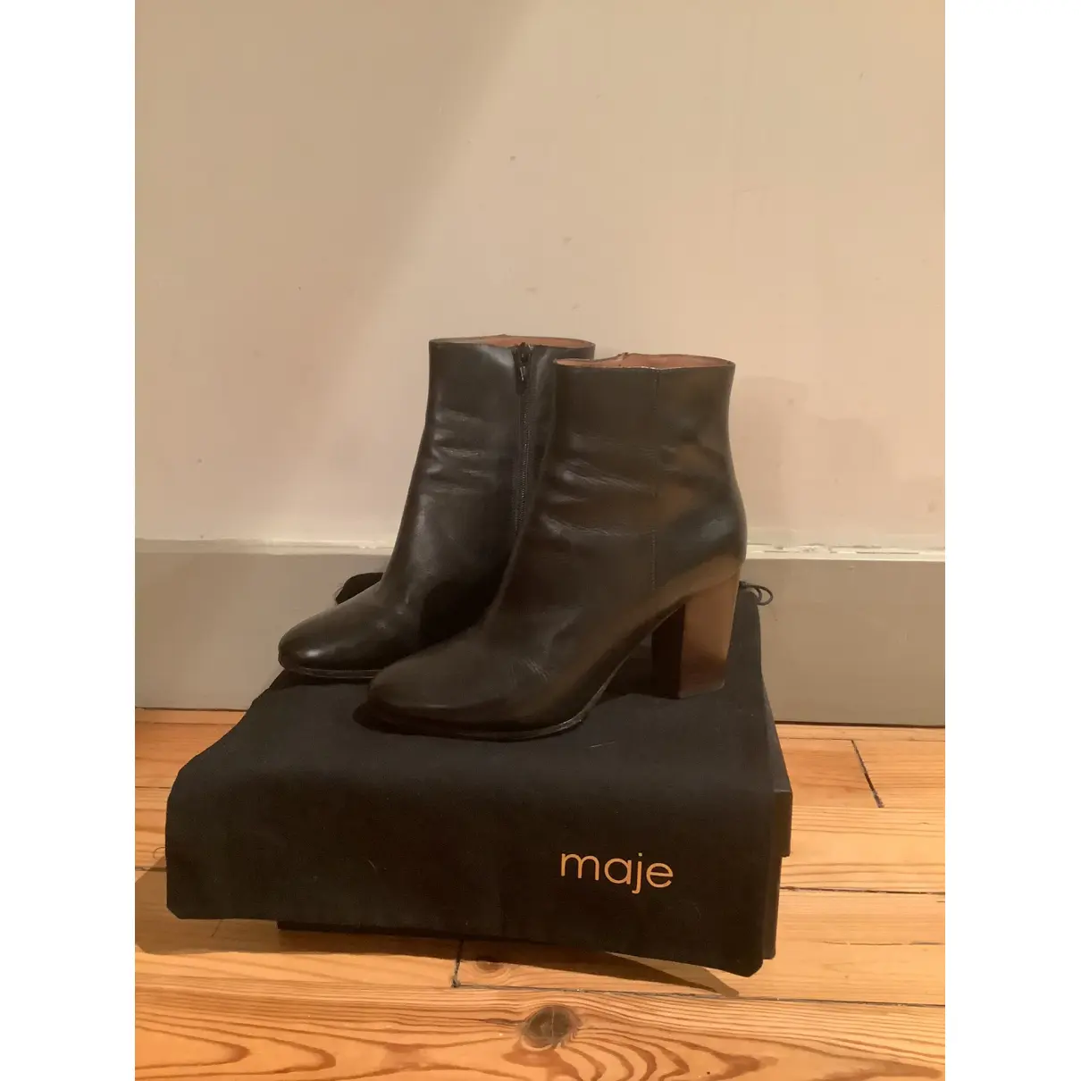 Buy Maje Leather ankle boots online