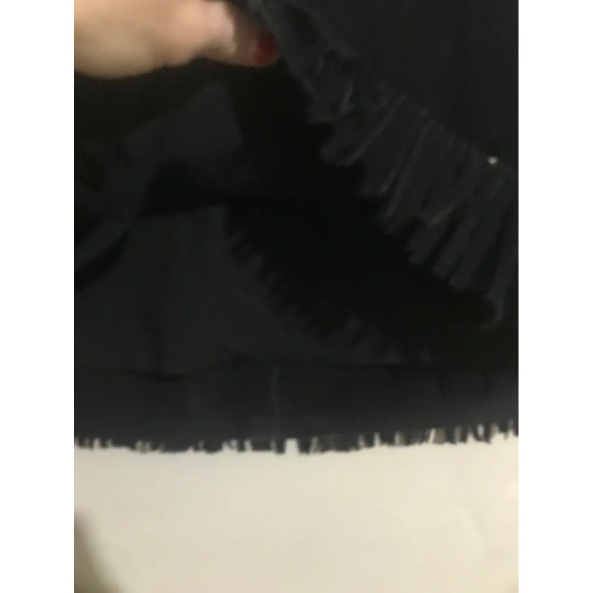 Leather mid-length skirt Maje