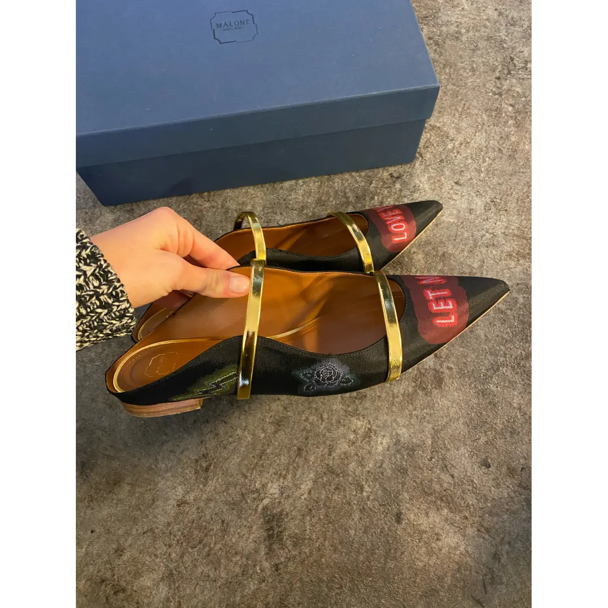 Leather sandals Malone Souliers