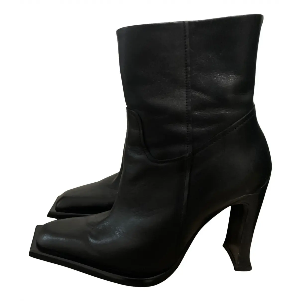 Leather ankle boots Mango
