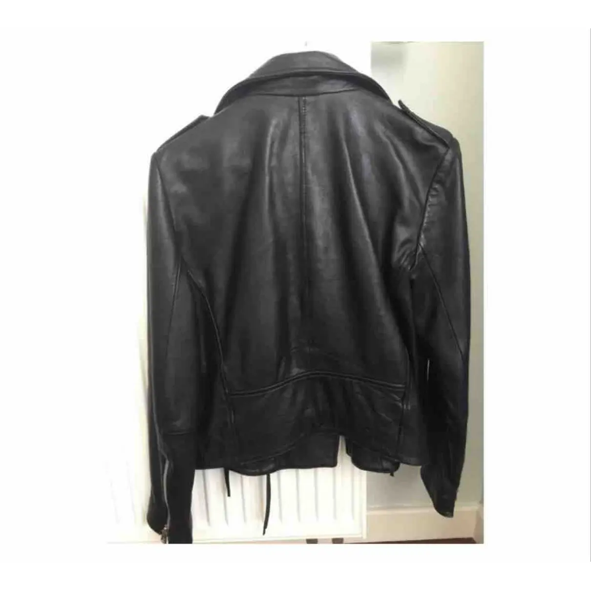 Buy Mango Leather biker jacket online