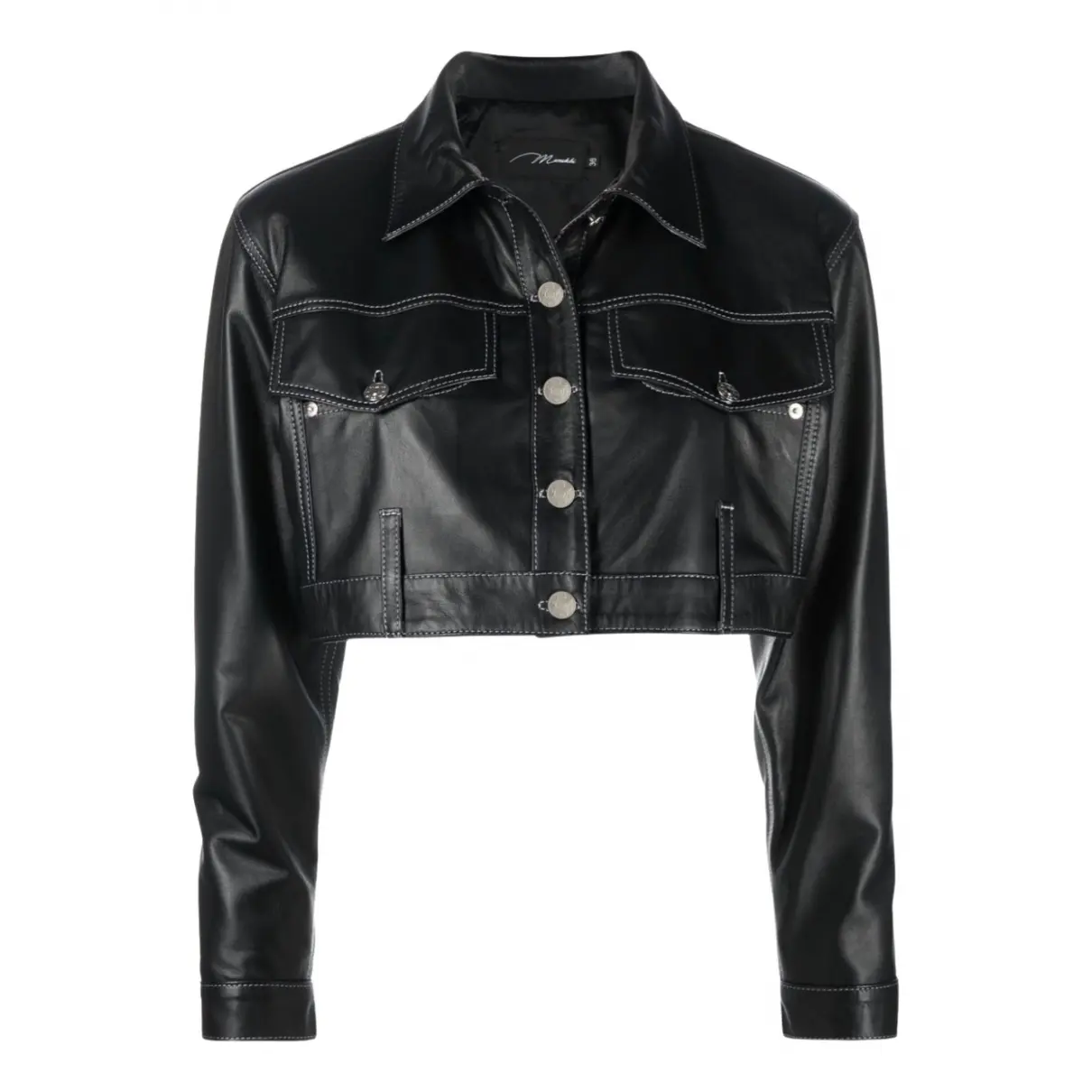 Leather biker jacket Manokhi